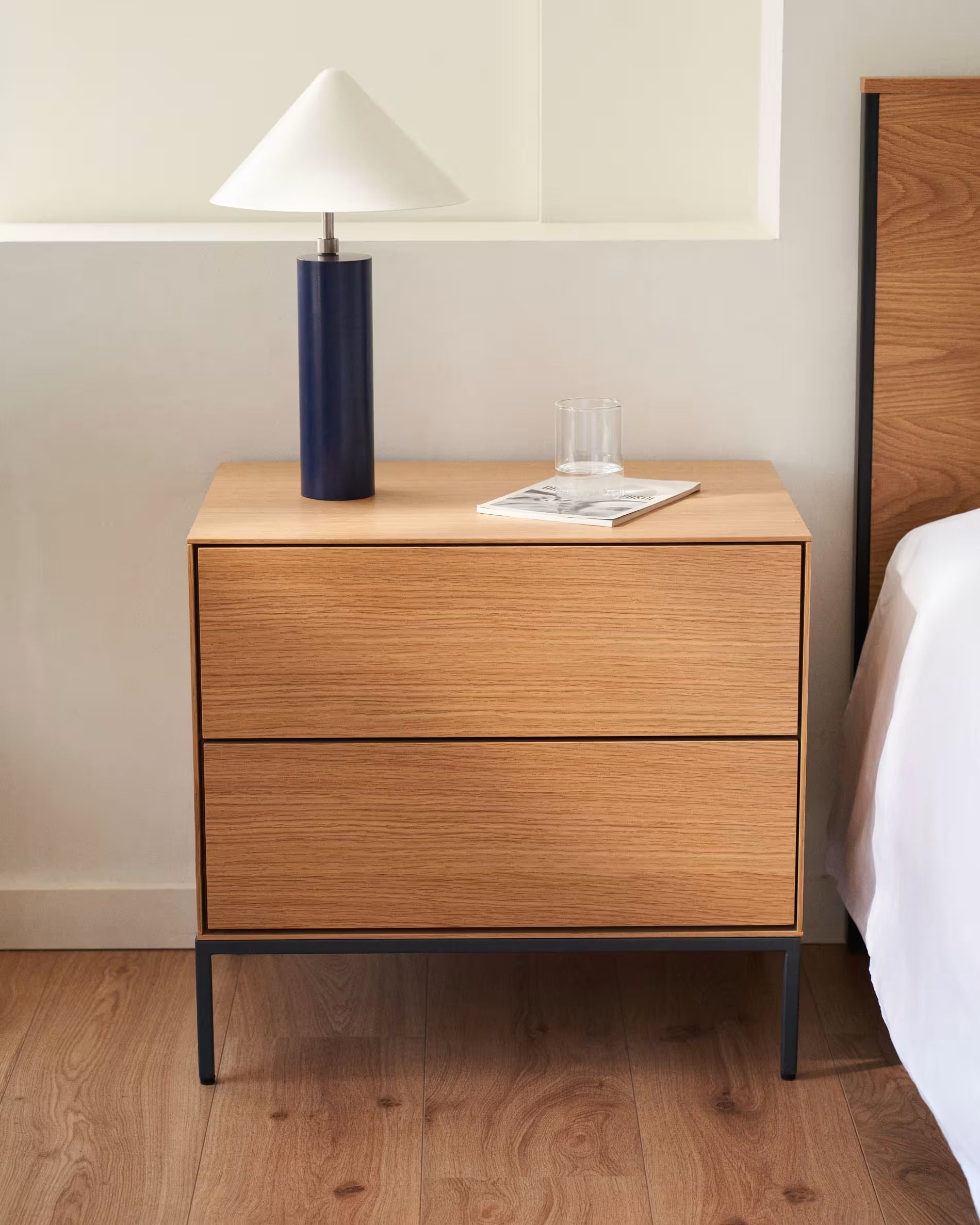 Urban Bedside Table (Natural)-USB-N