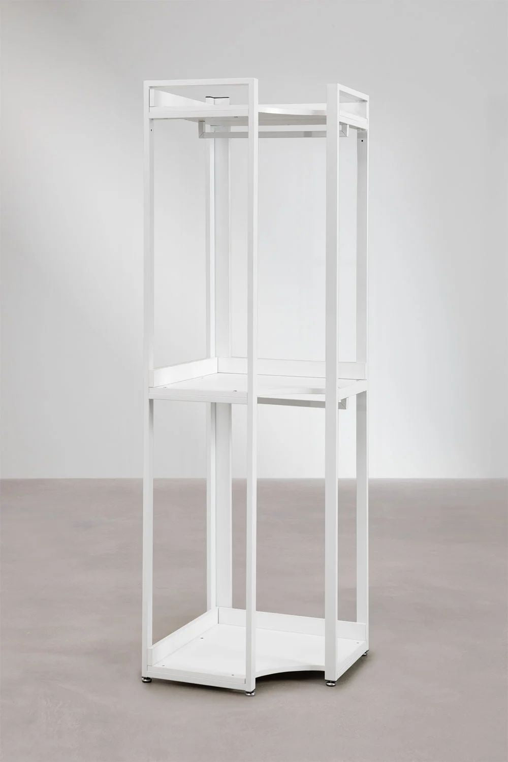 Urban Open Corner Modular Wardrobe 5-Piece in Steel and Wood
