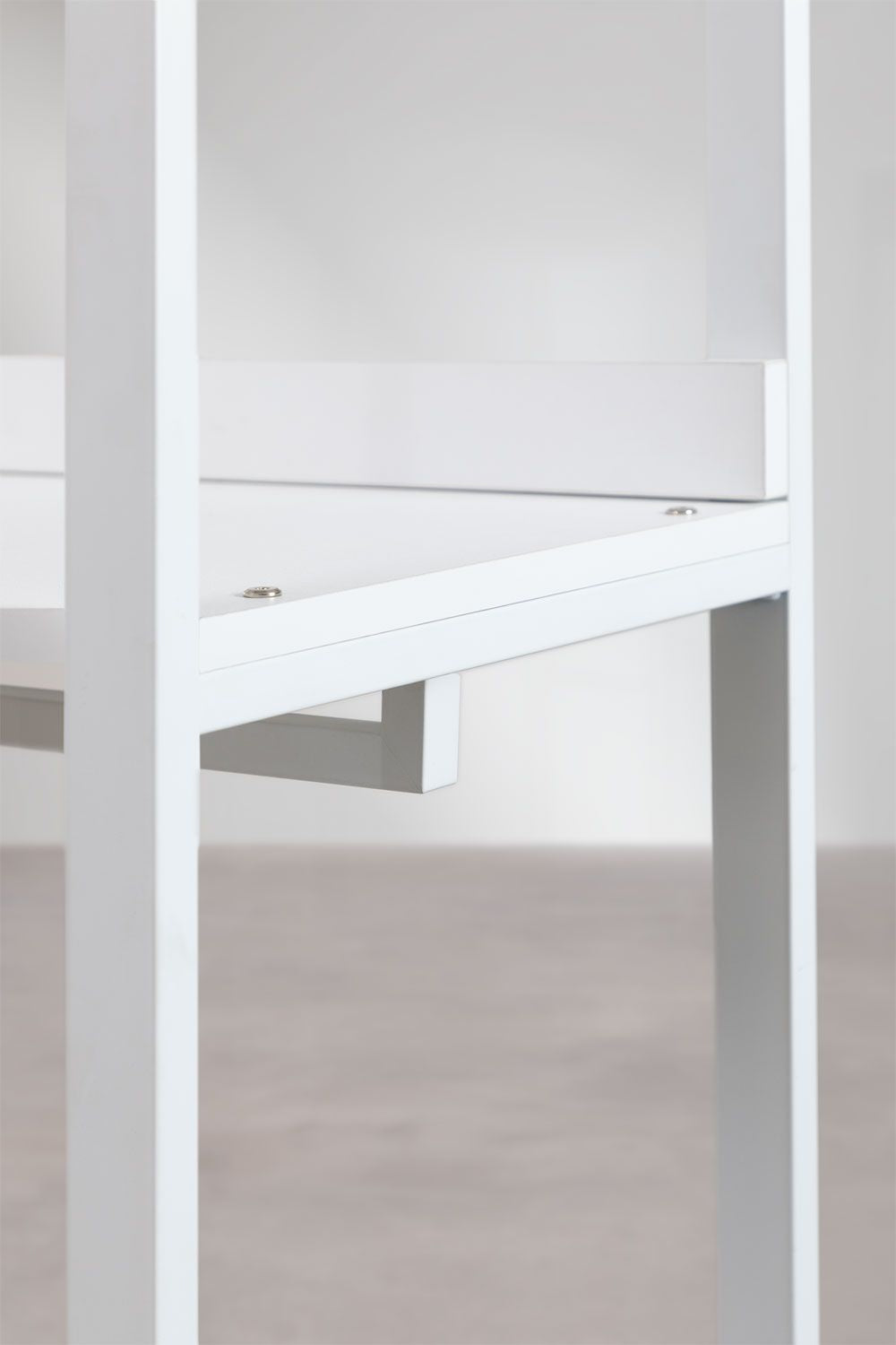 Urban Open Corner Modular Wardrobe with 3 Pieces and Drawers in Steel and Wood