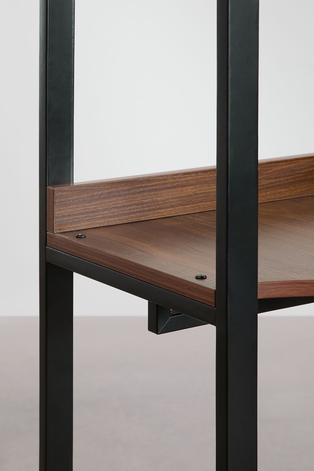 Urban Open Corner Modular Wardrobe with 4 Pieces in Steel and Wood