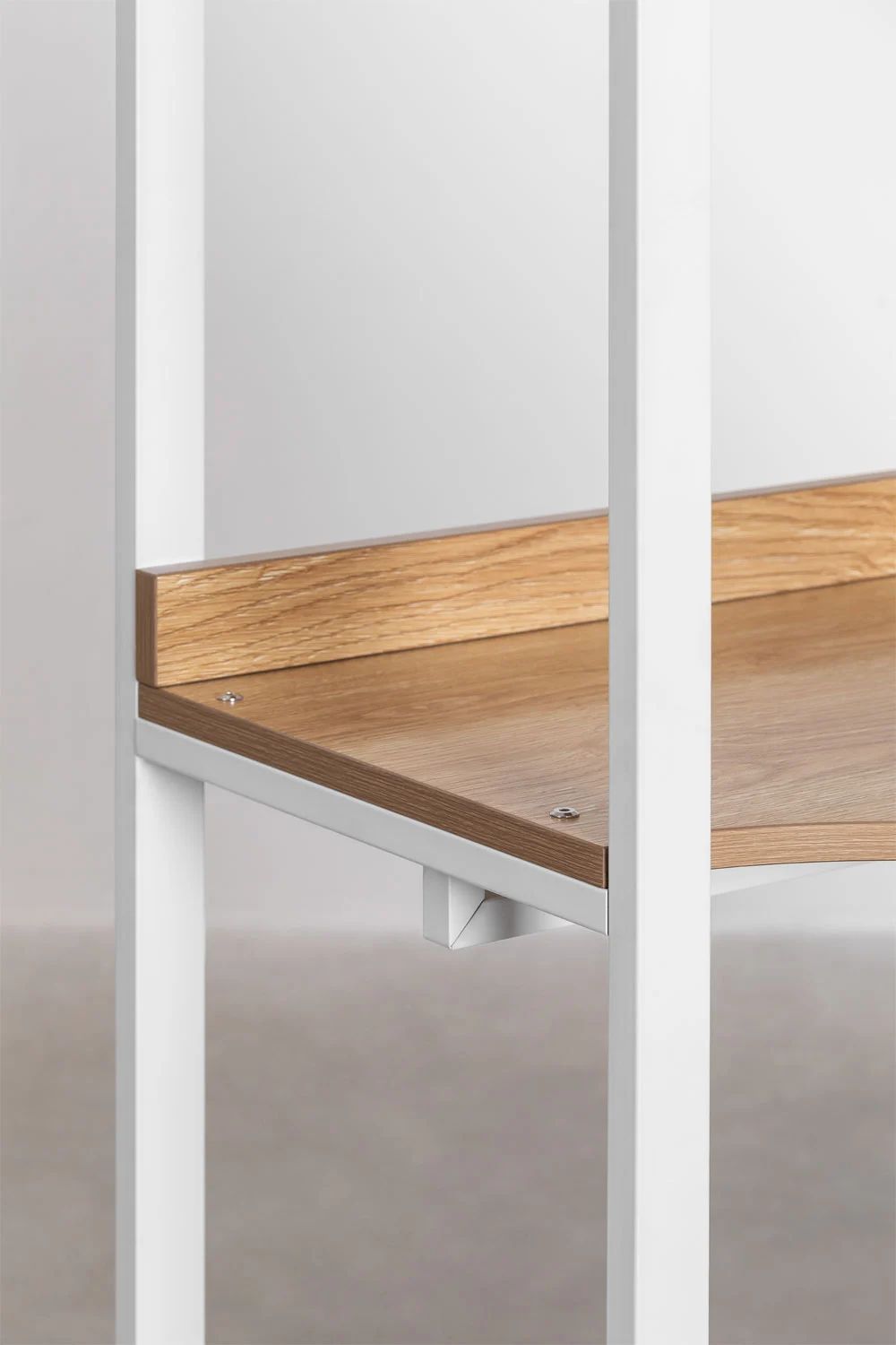 Urban Open Corner Modular Wardrobe with 4 Pieces in Steel and Wood