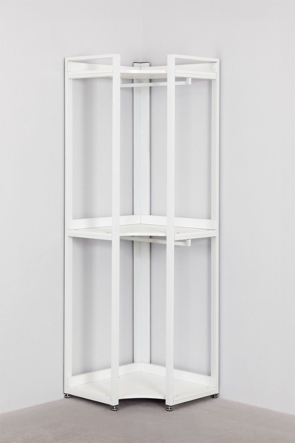 Urban Open Corner Wardrobe in Steel and Wood-USR4