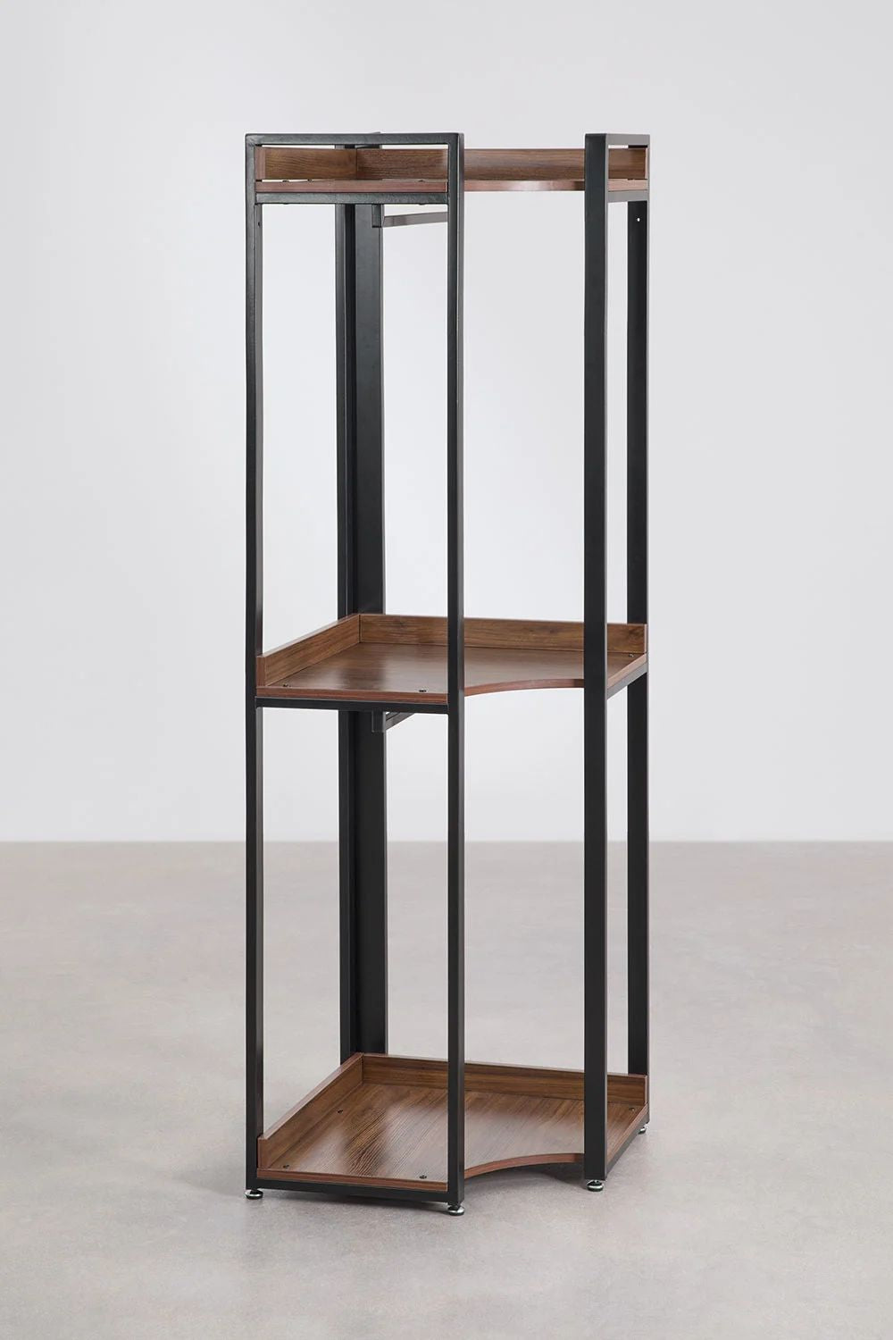 Urban Open Corner Wardrobe in Steel and Wood-USR4