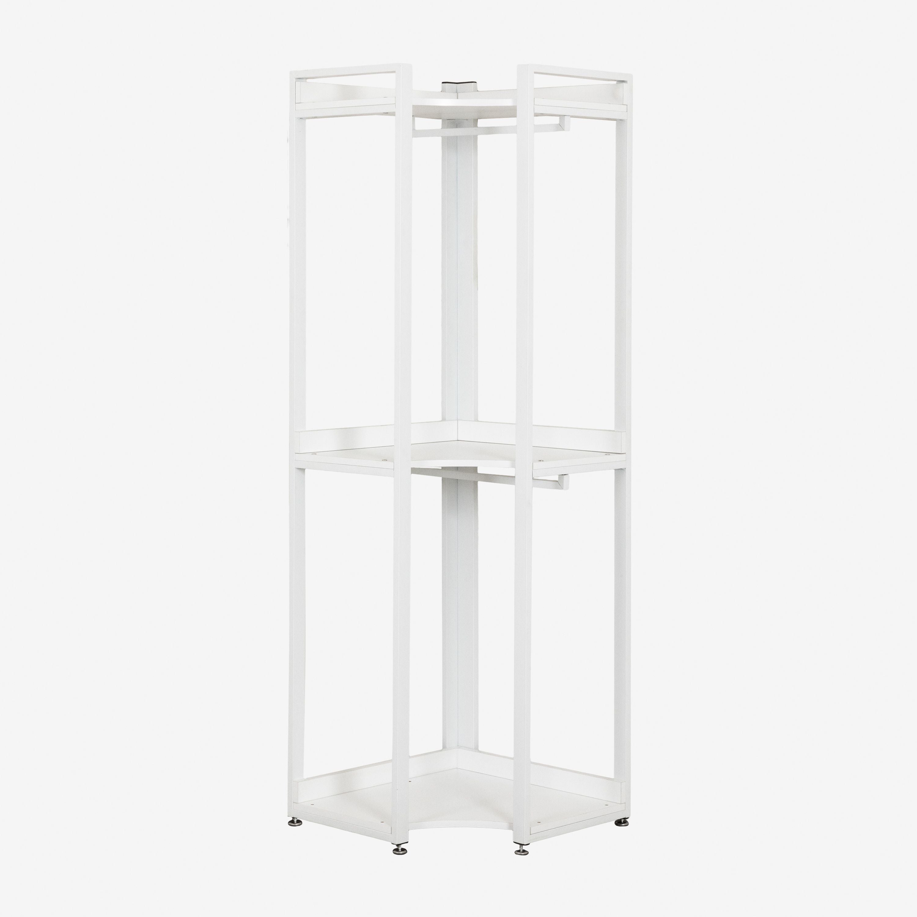 Urban Open Corner Wardrobe in Steel and Wood-USR4