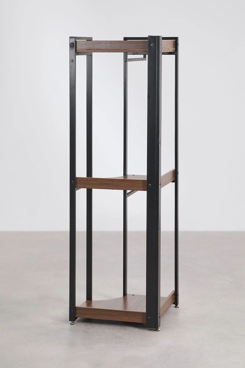 Urban Open Corner Wardrobe in Steel and Wood-USR4