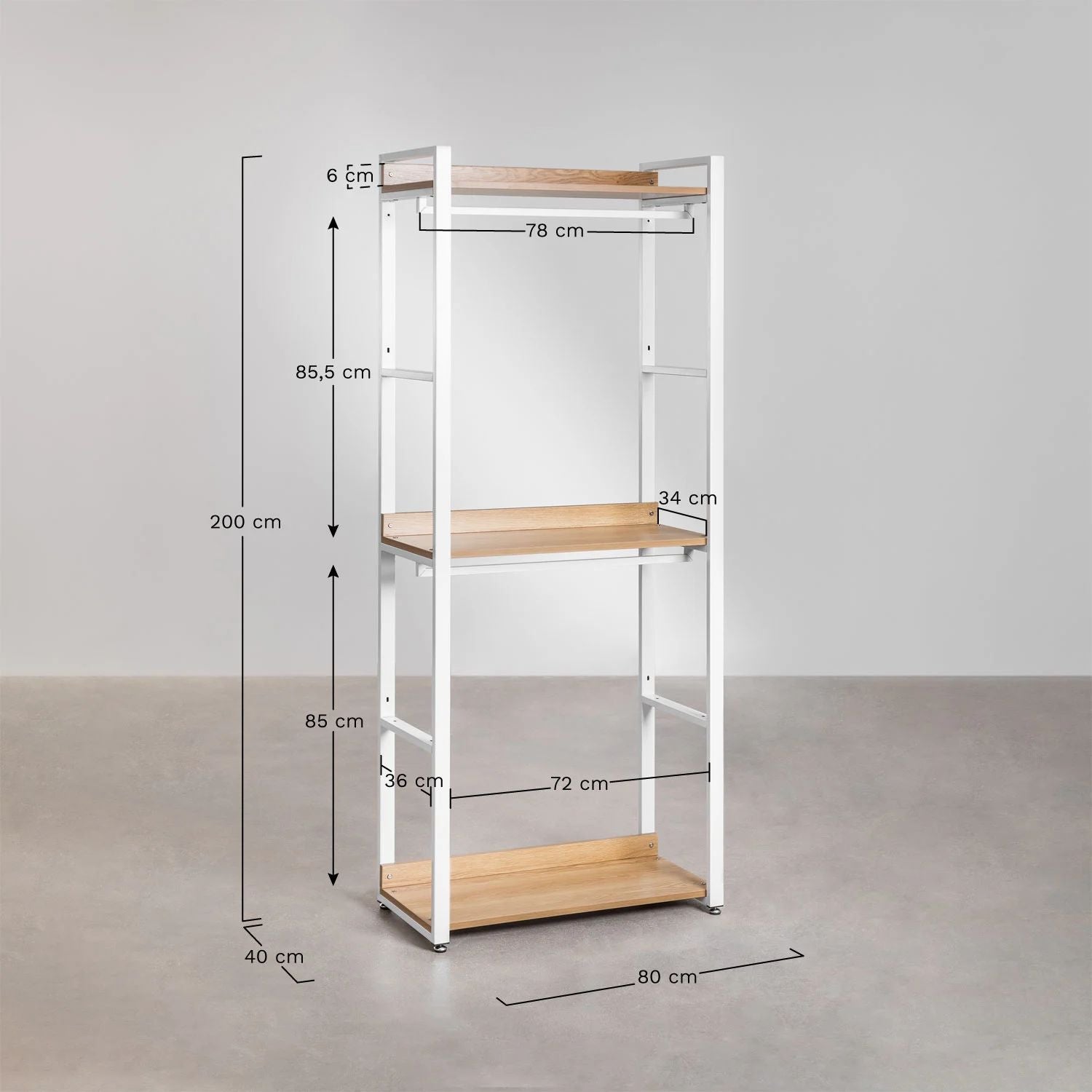 Urban Open Steel and Wood Wardrobe-USSR1