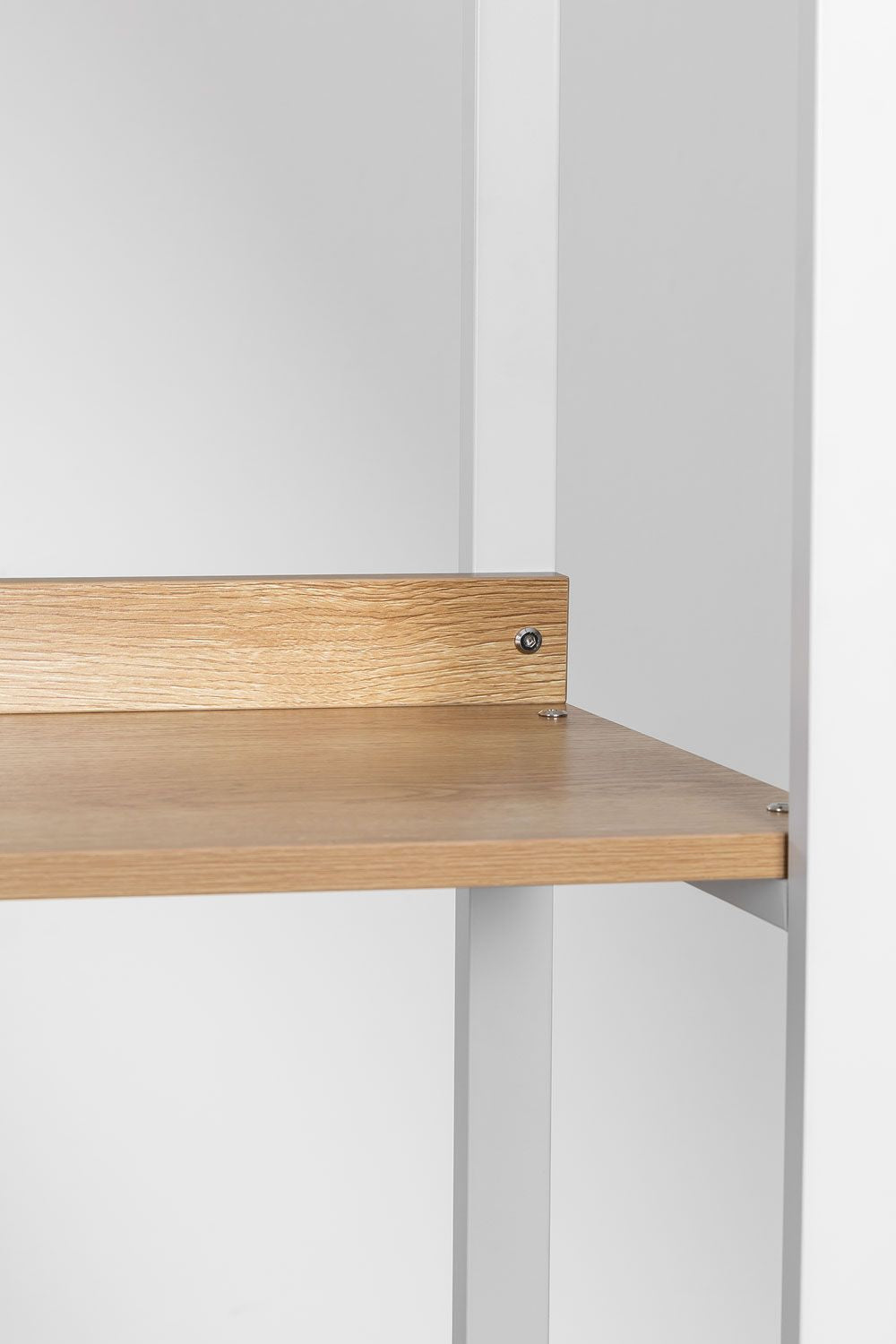 Urban Open Wardrobe with Steel and Wood Drawers-USR5