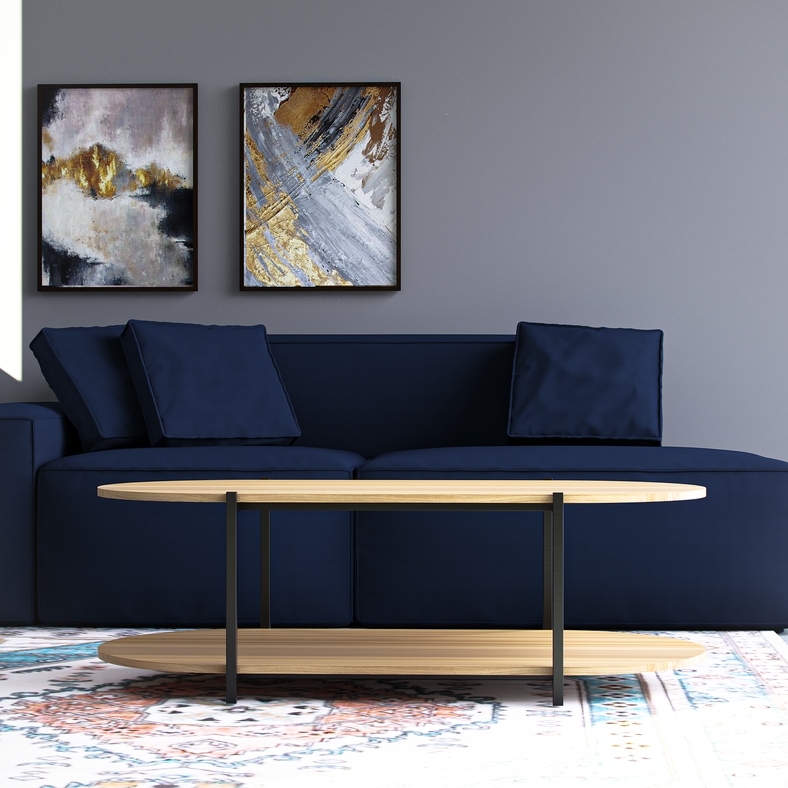 Urban Oval Duo Table UODT-BN