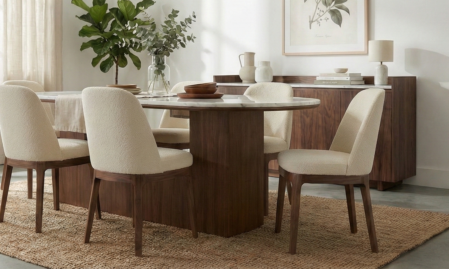 Block Dinning Room Set غرفه سفره مودرن بلوك 6 كراسي