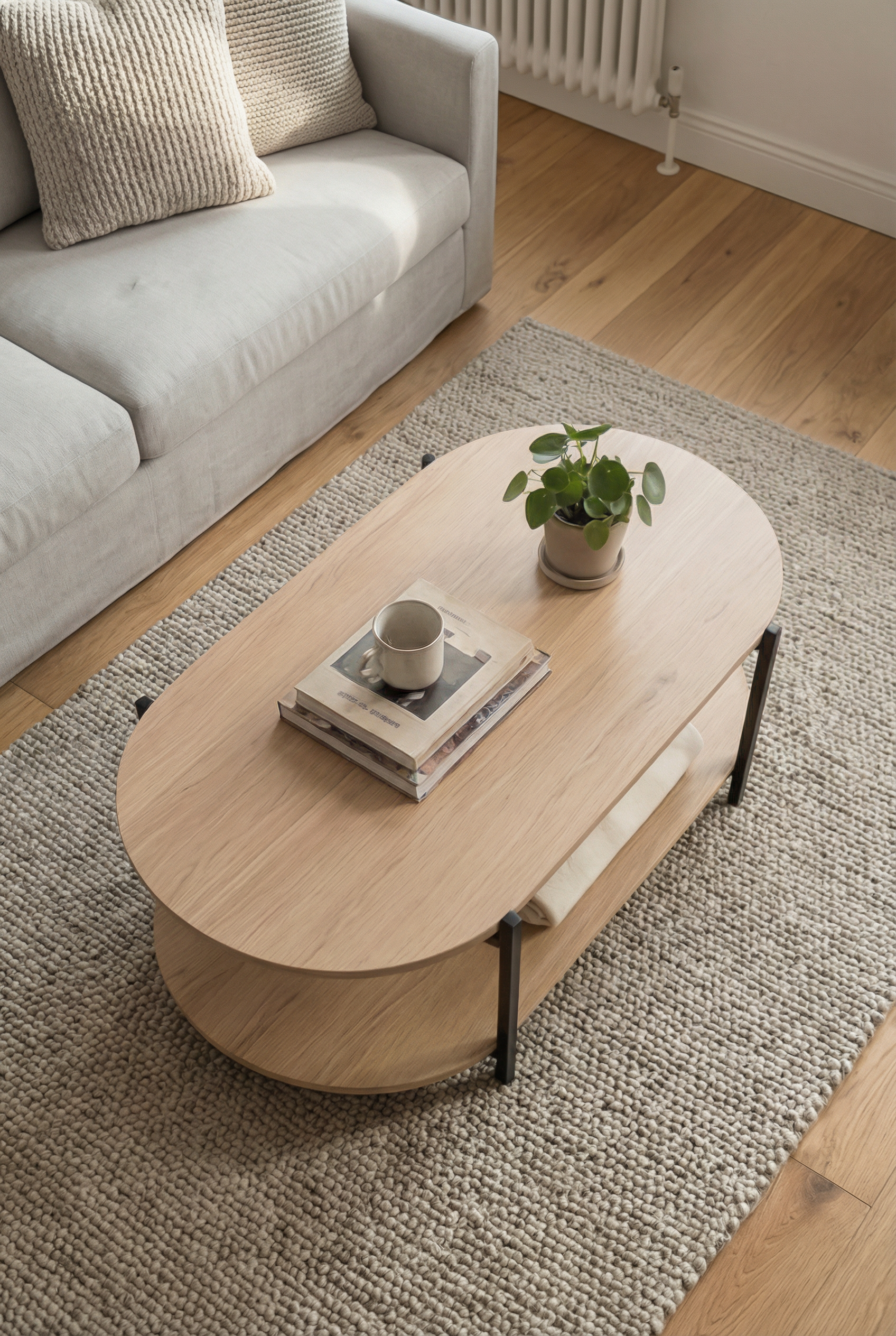 Urban Oval Duo Table UODT-BN