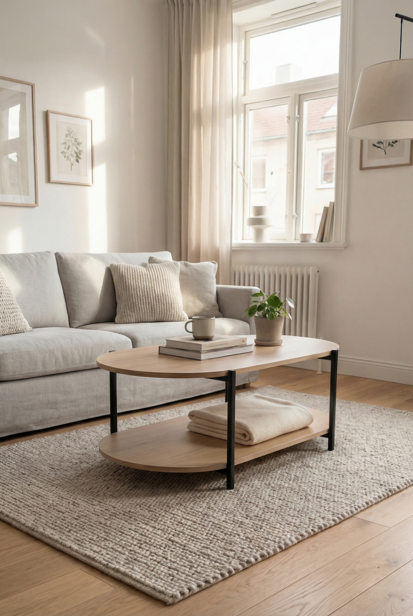 Urban Oval Duo Table UODT-BN