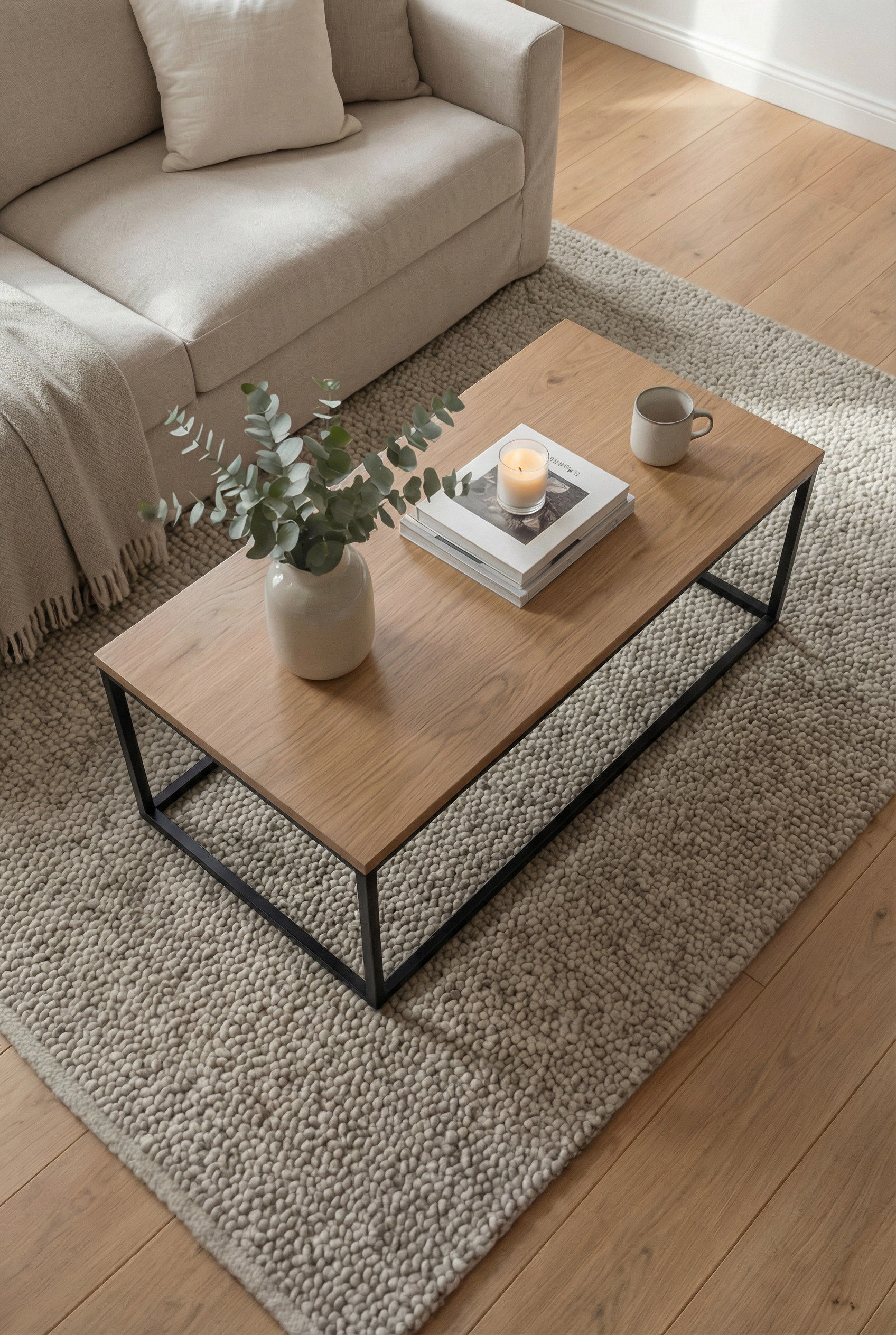 Vista Cube Coffee Table -VCC1-BN ترابيزه قهوه وسط