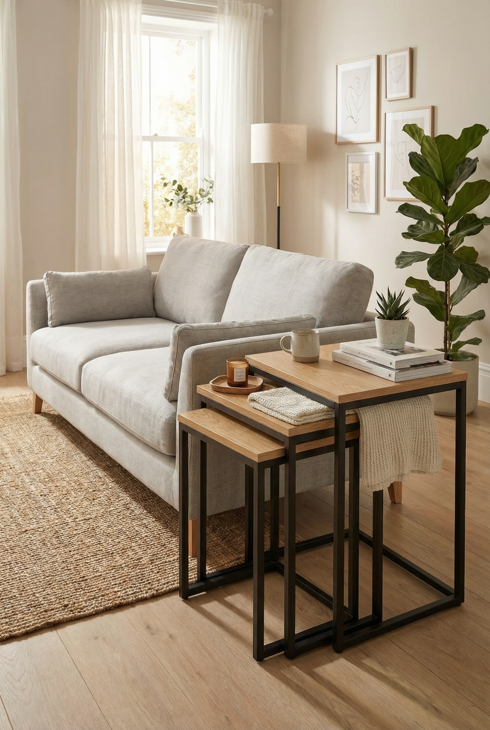 Kanso Nesting Side Tables KNS3-BN طقم متداخل