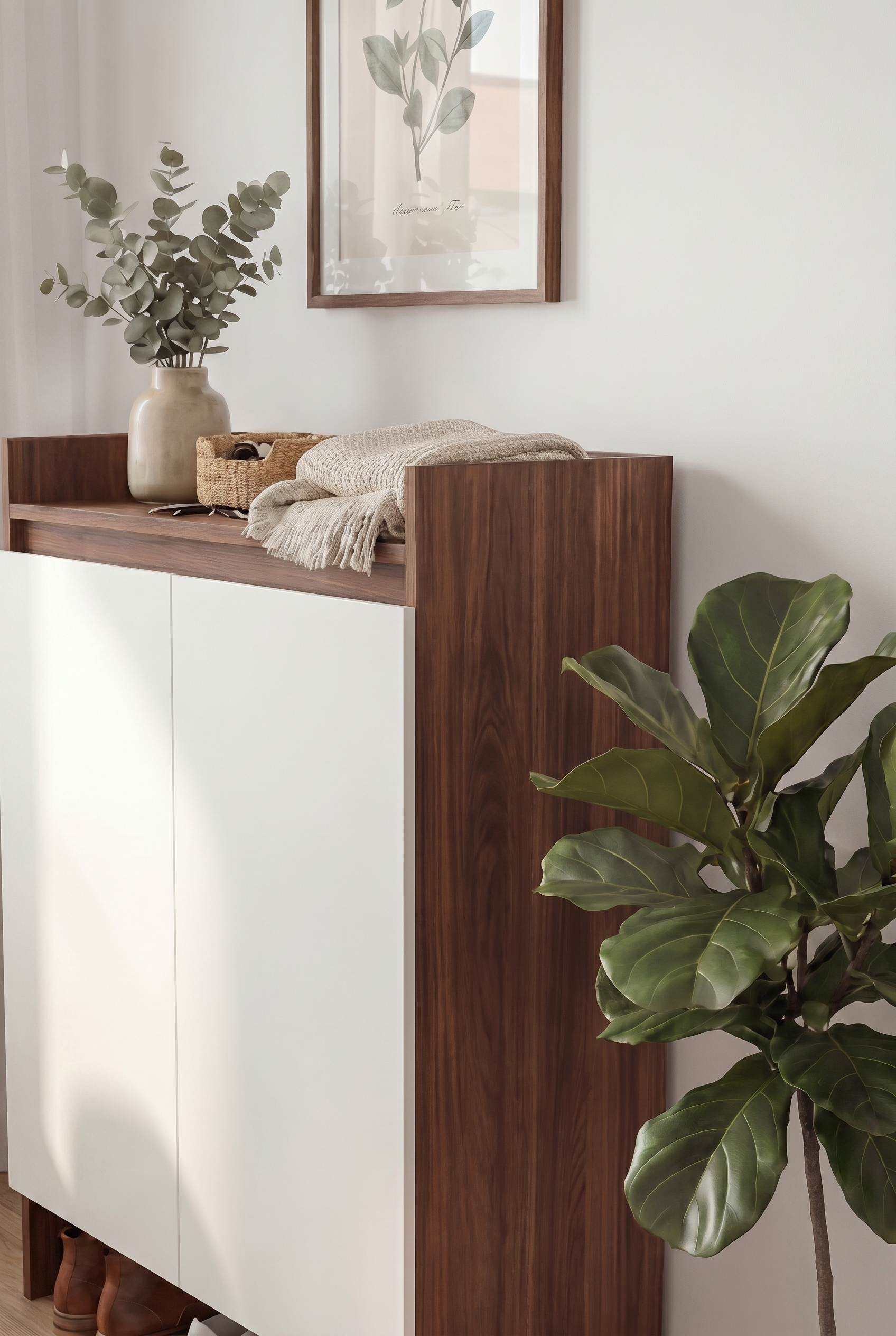 Block Shoe Cabinet SC5-BW- جزامه مودرن