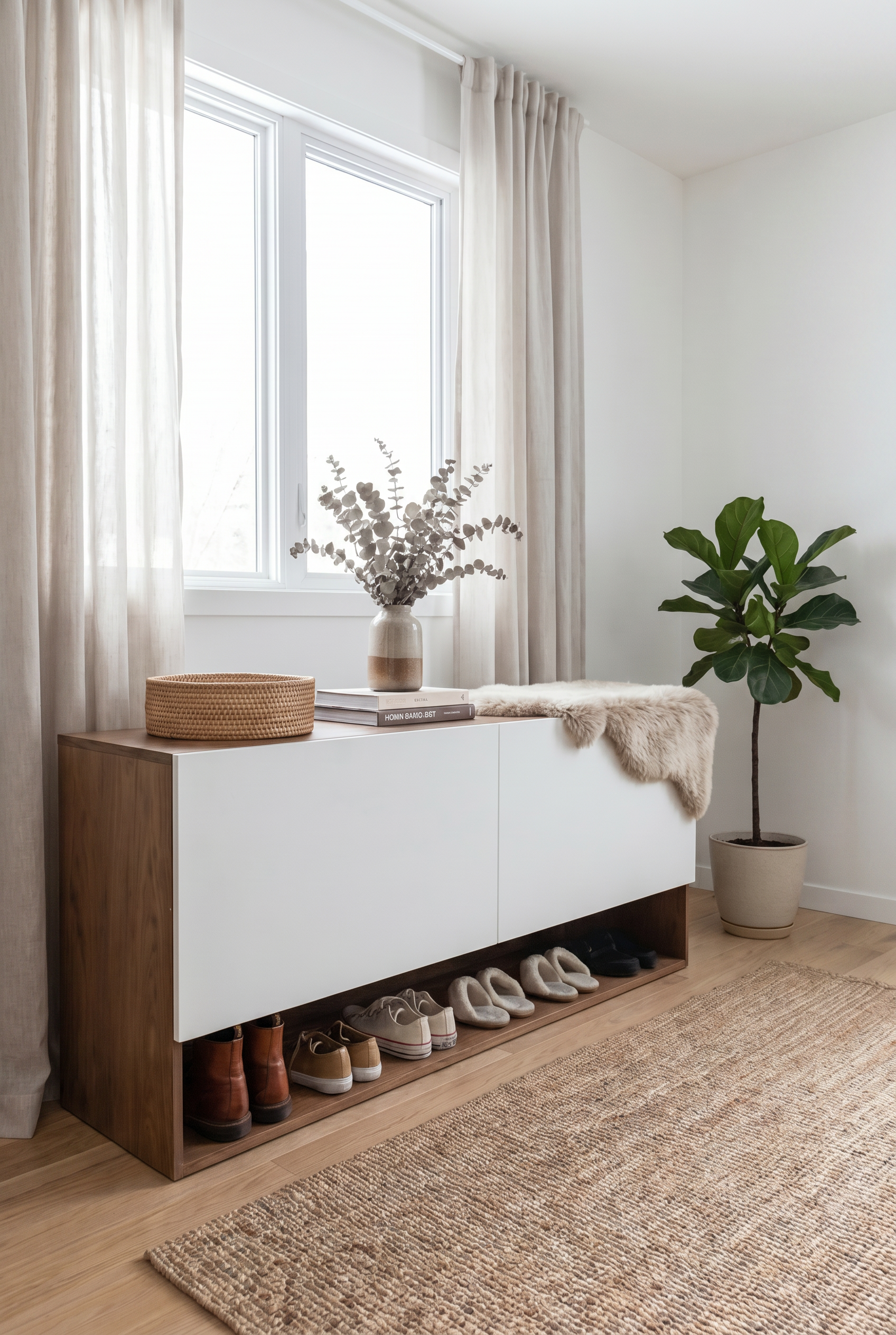 Block Shoe Cabinet SC6-BW- جزامه مودرن