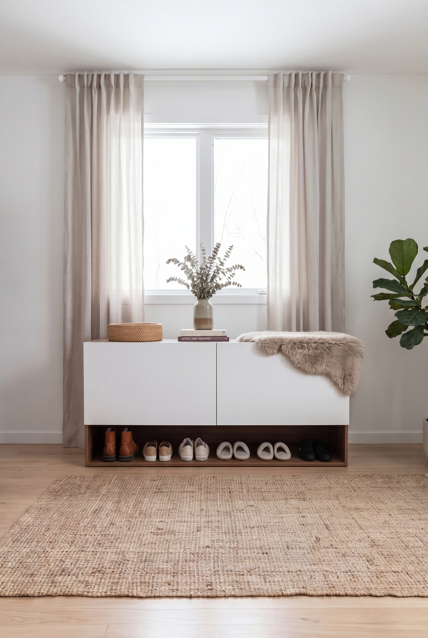 Block Shoe Cabinet SC6-BW- جزامه مودرن