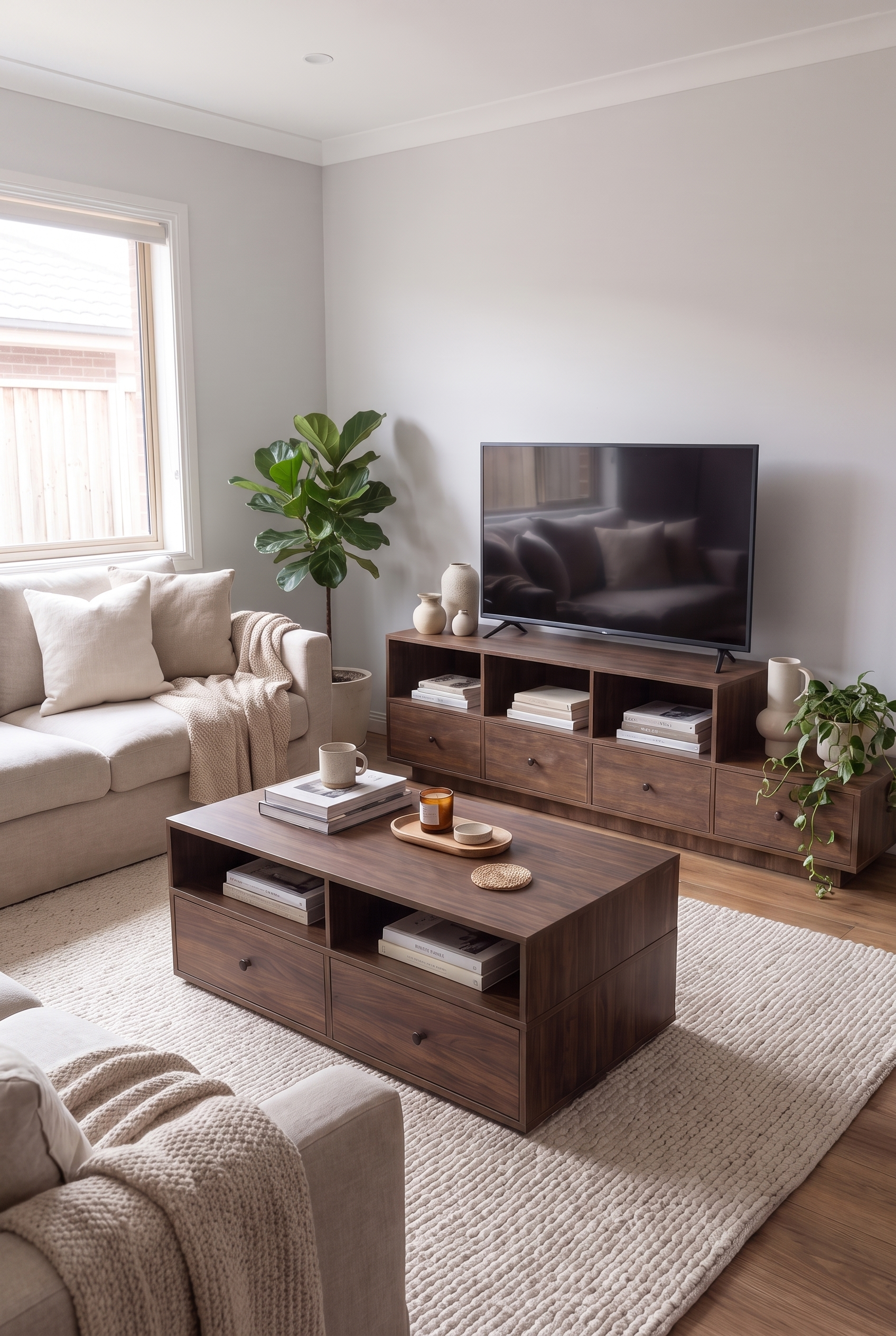 TV Unit & Coffee Table Set BT9 SET-BB - ترابيزة تليفزيون مع ترابيزة قهوة