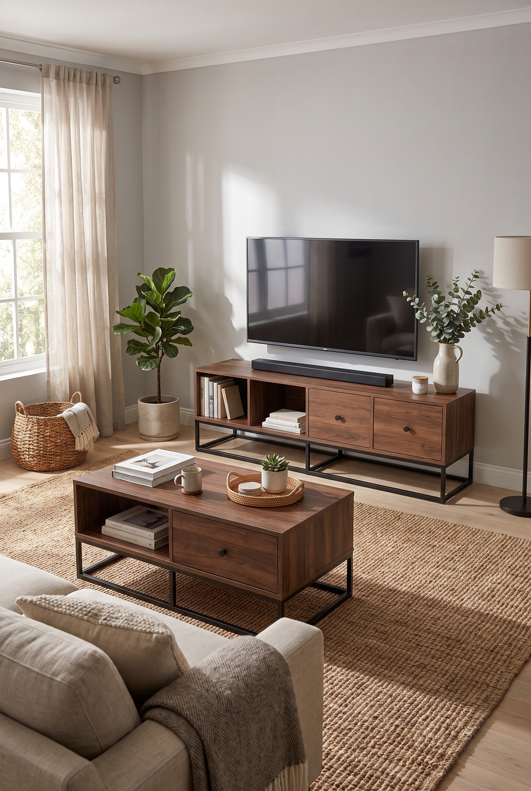 TV Unit & Coffee Table Set BT10 SET-BB - ترابيزة تليفزيون مع ترابيزة قهوة