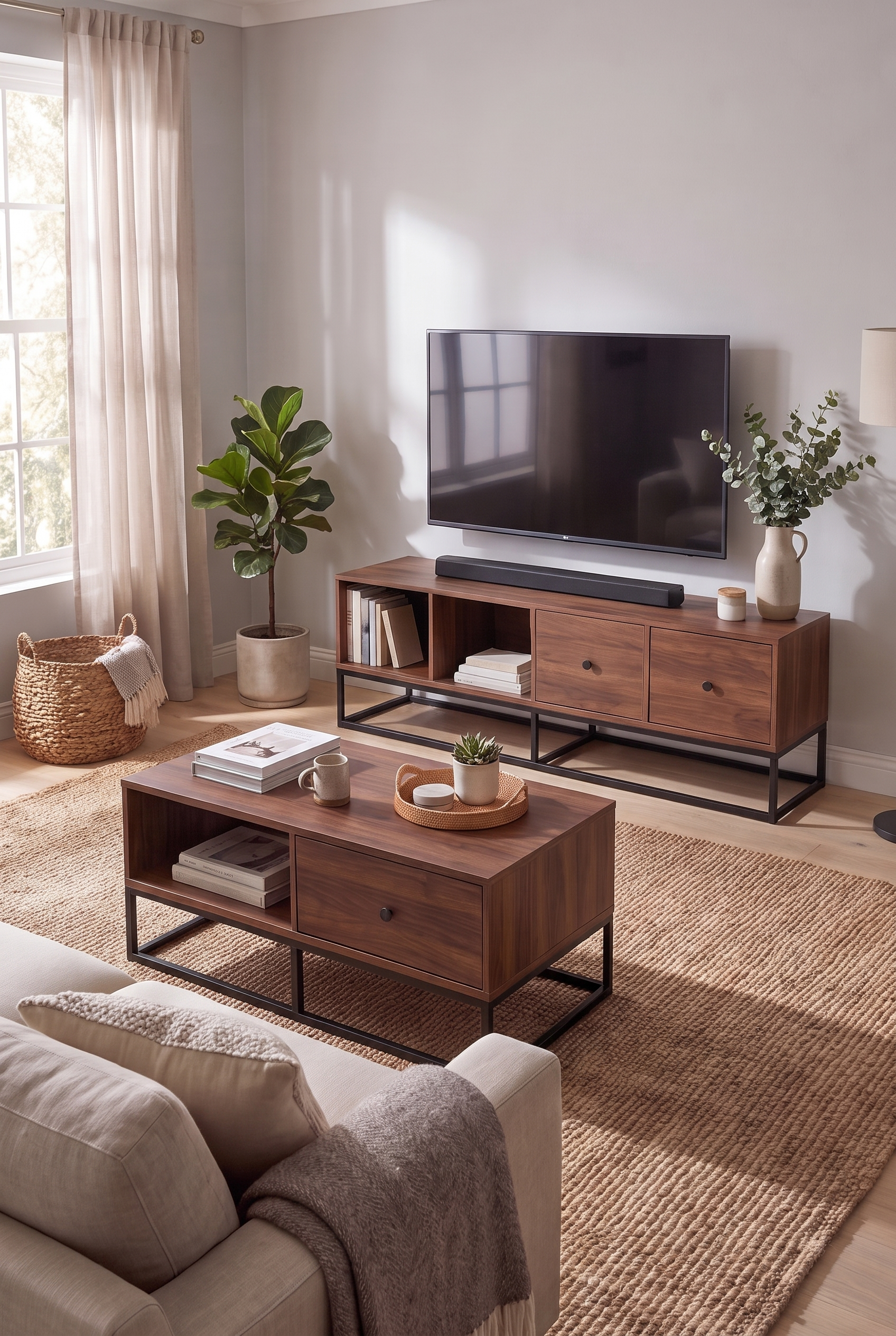 TV Unit & Coffee Table Set BT10 SET-BB - ترابيزة تليفزيون مع ترابيزة قهوة