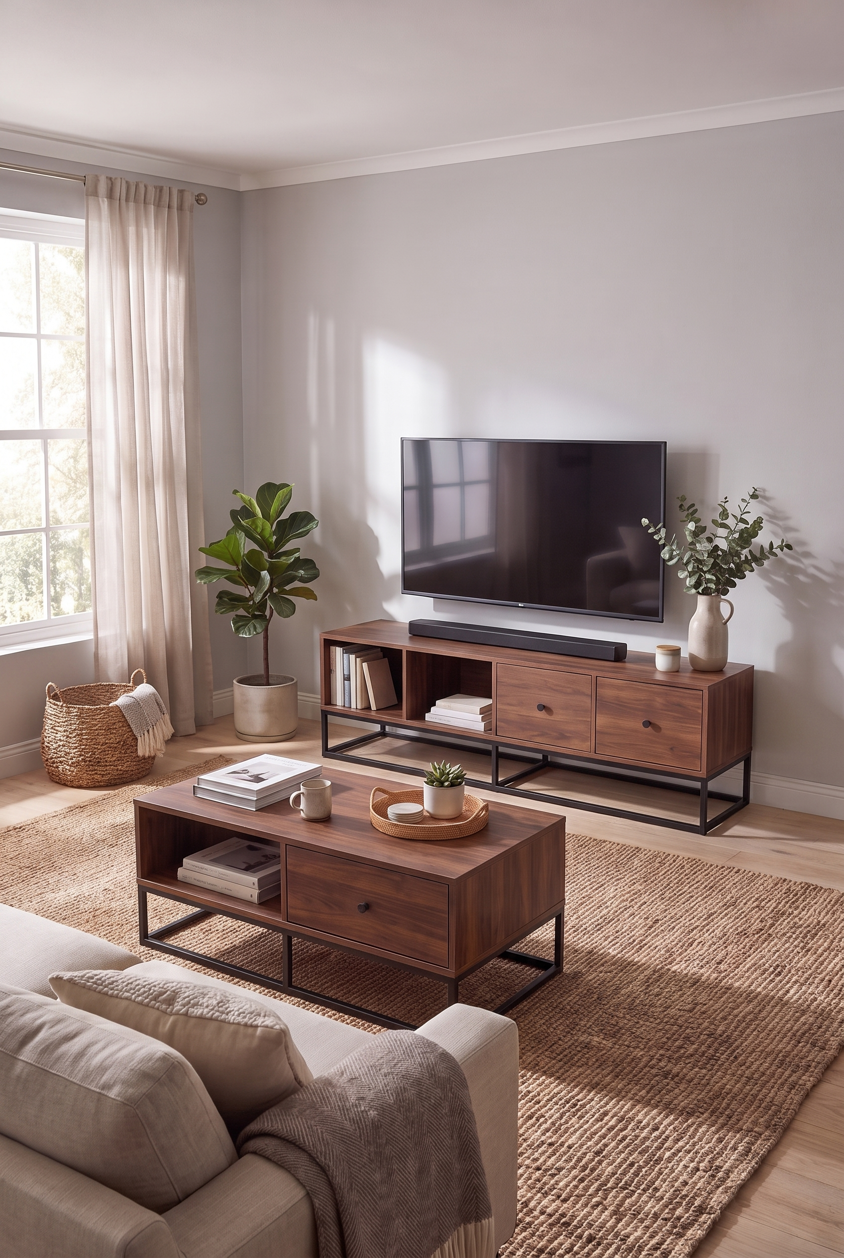 TV Unit & Coffee Table Set BT10 SET-BB - ترابيزة تليفزيون مع ترابيزة قهوة