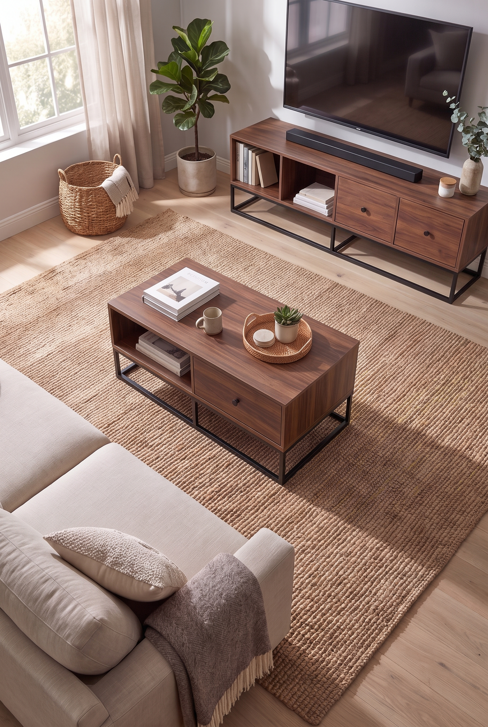 TV Unit & Coffee Table Set BT10 SET-BB - ترابيزة تليفزيون مع ترابيزة قهوة