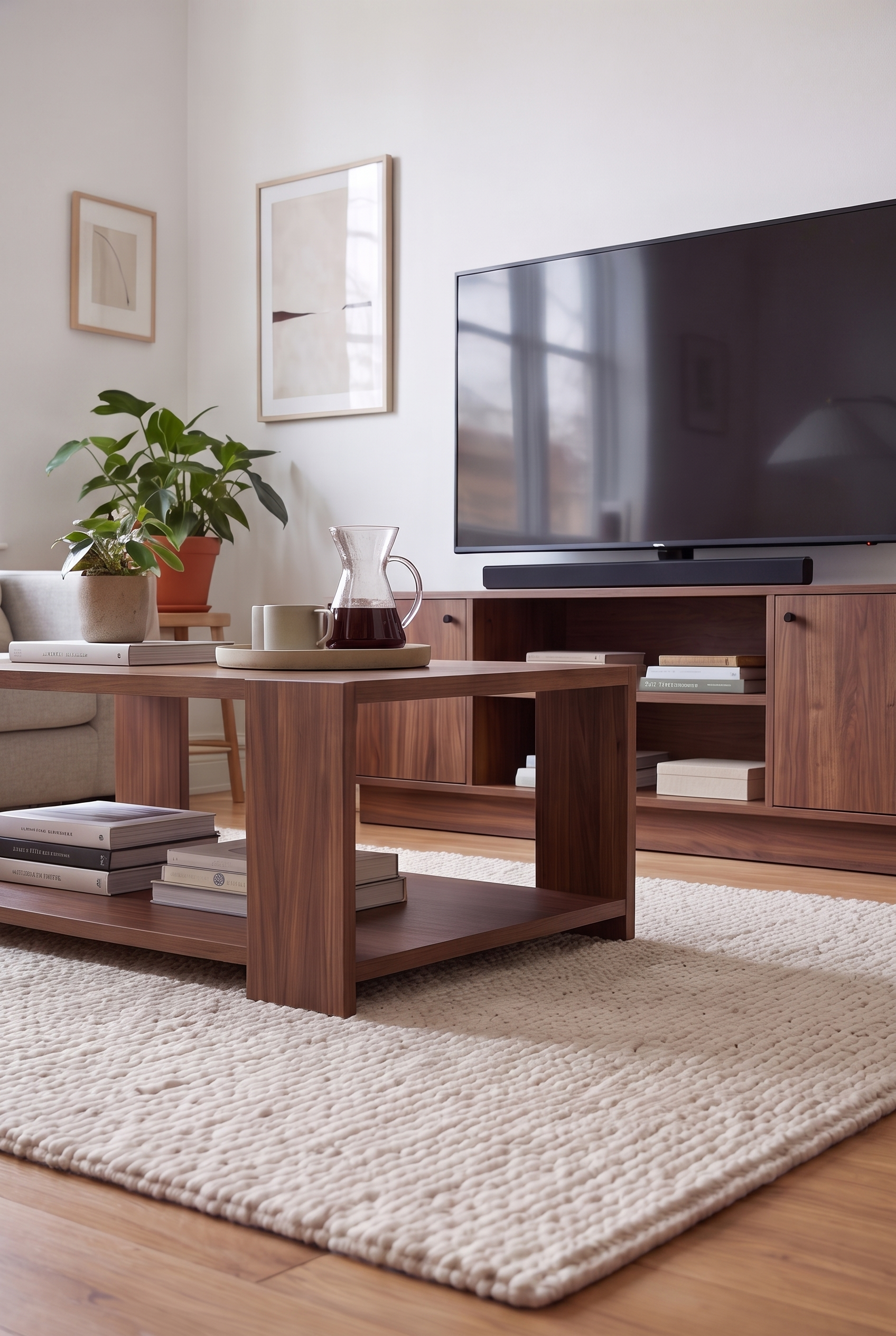 TV Unit & Coffee Table Set BT12 SET-BB - ترابيزة تليفزيون مع ترابيزة قهوة