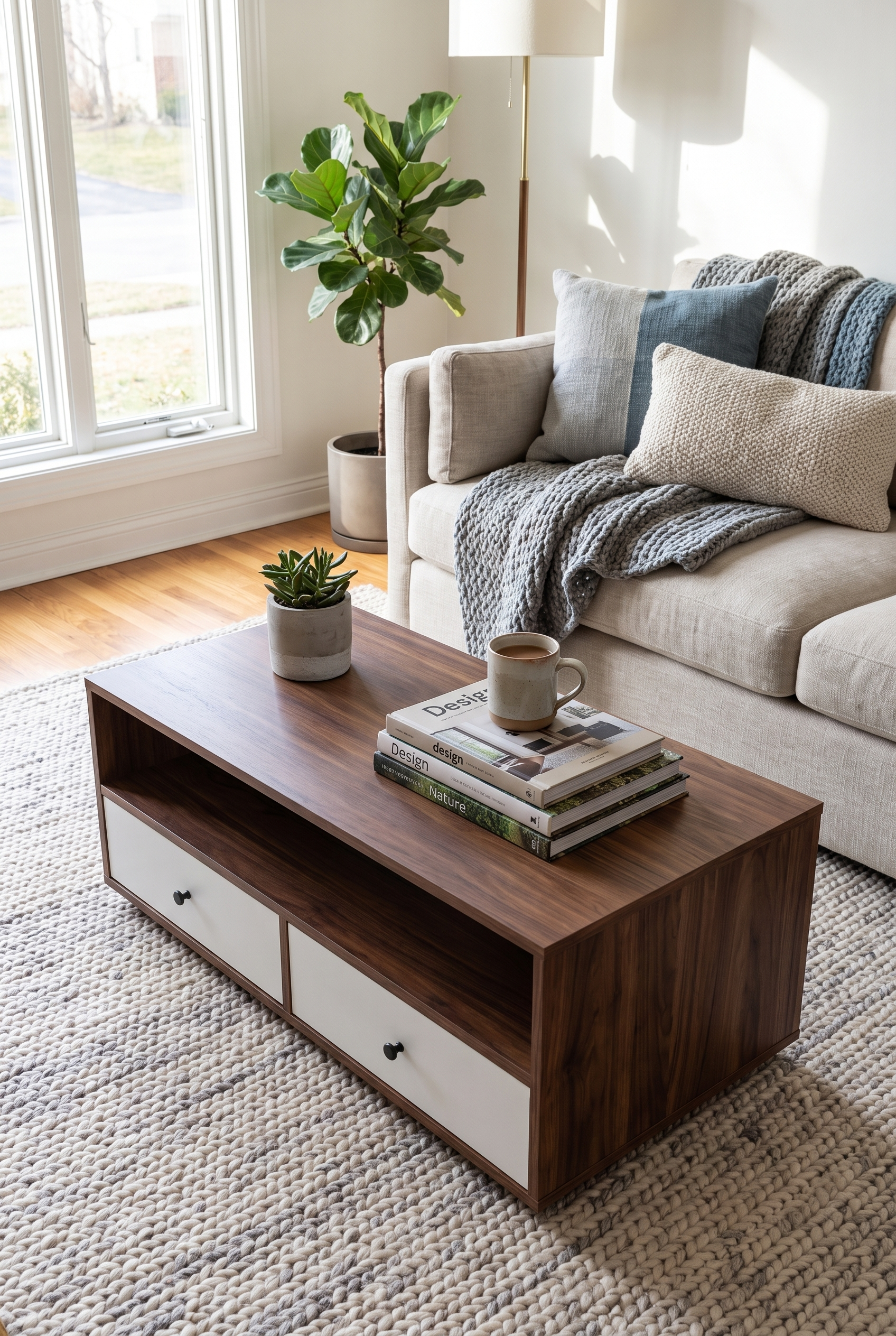 Brix Coffee Table CT11-WB ترابيزه خشب مودرن