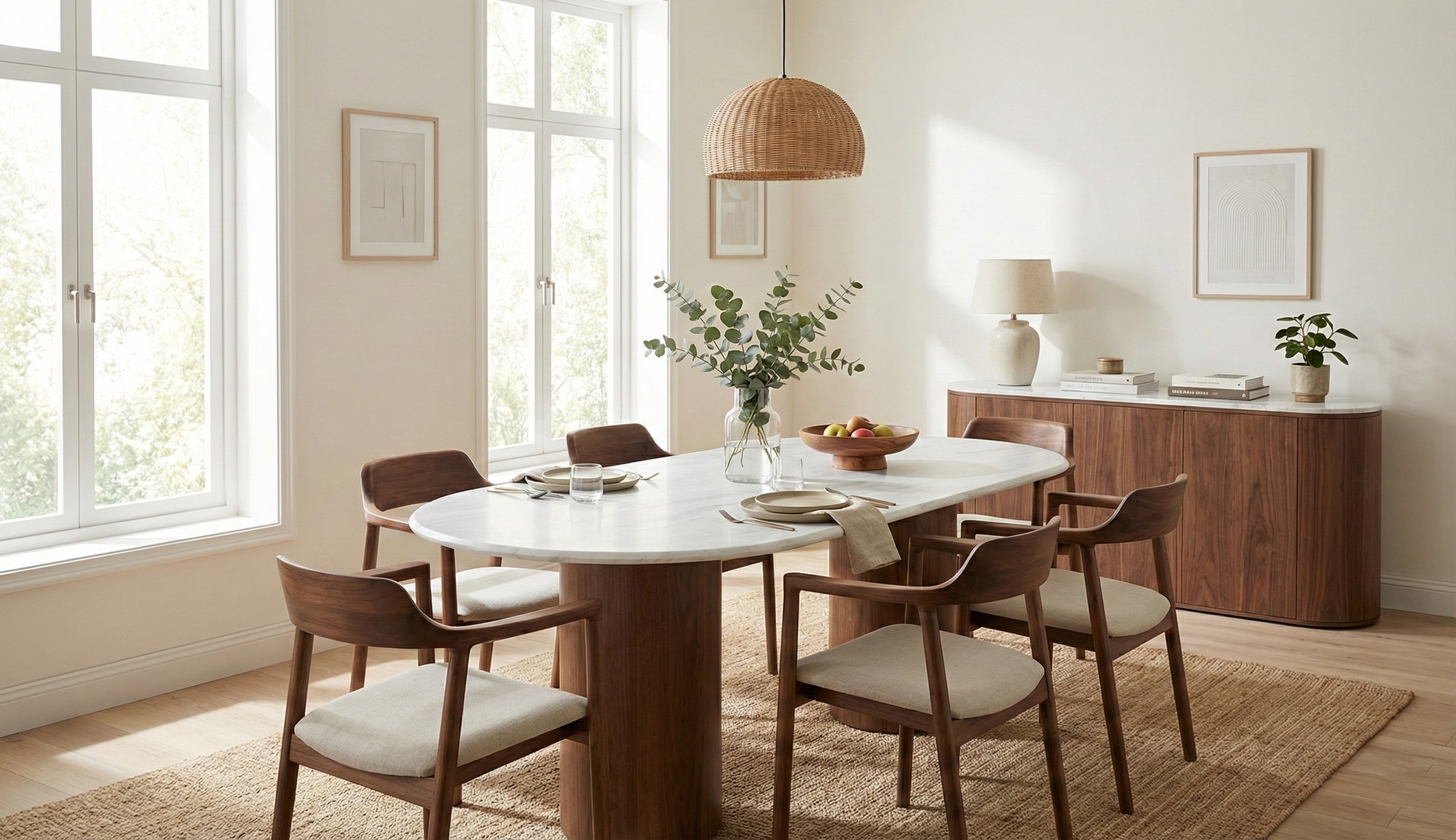 Nelly Dinning Room Set غرفه سفره مودرن نيللي 6 كراسي