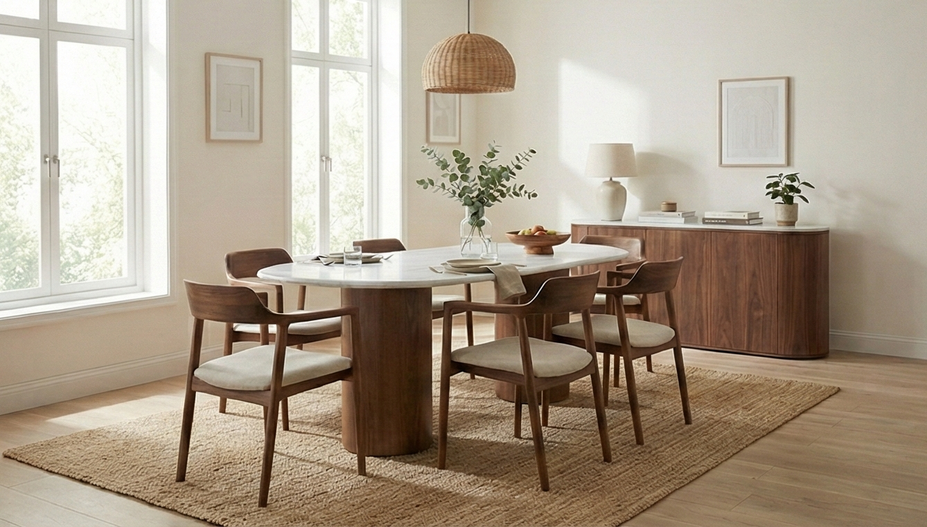 Nelly Dinning Room Set غرفه سفره مودرن نيللي 6 كراسي