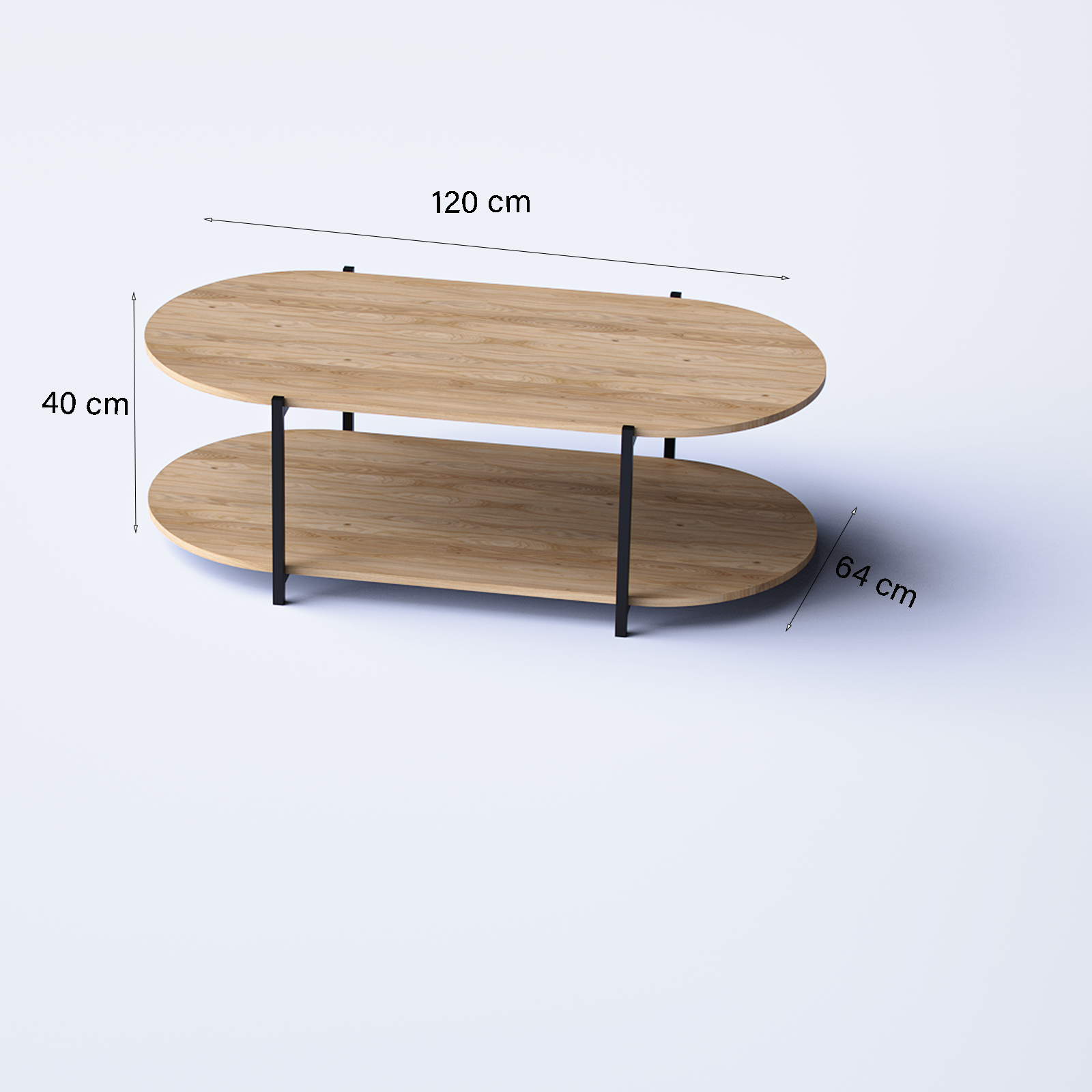 Urban Oval Duo Table UODT-BN