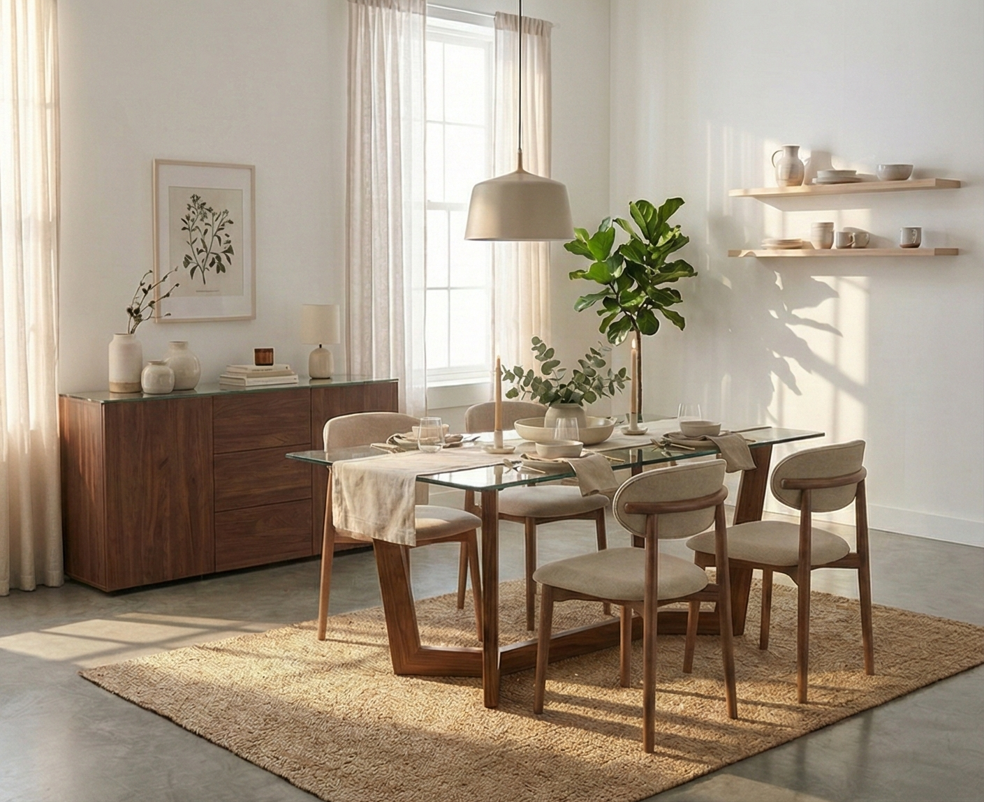 Silvana Dinning Room Set غرفه سفره مودرن سلفانا 6 كراسي