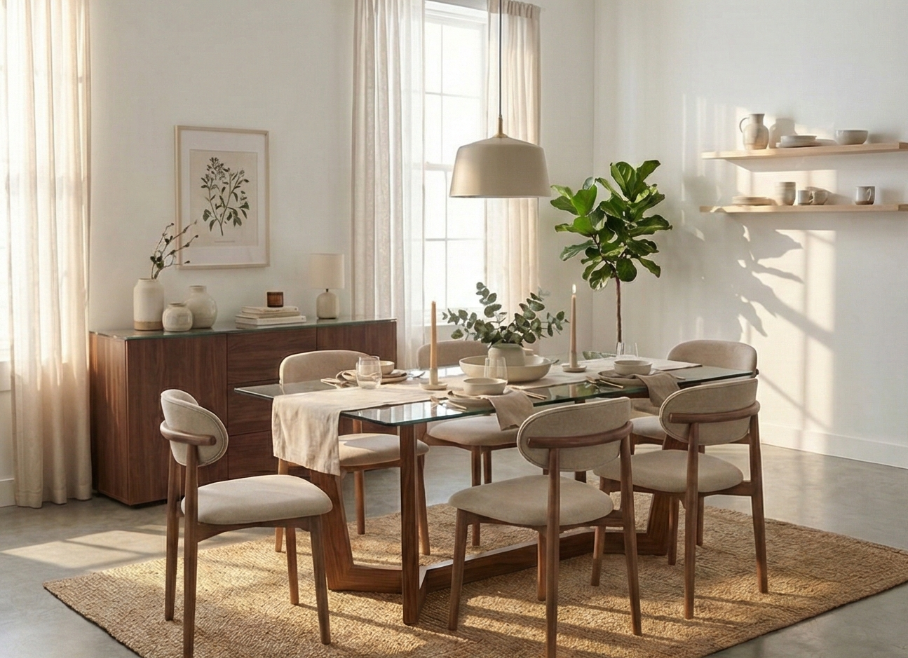 Silvana Dinning Room Set غرفه سفره مودرن سلفانا 6 كراسي