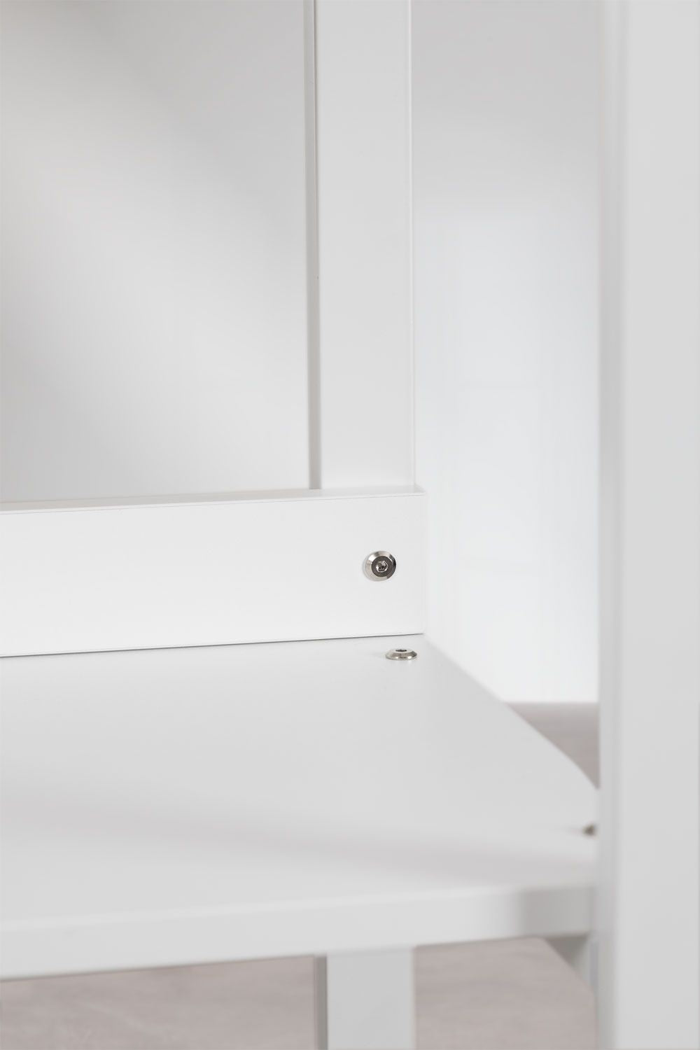 Urban Open Corner Modular Wardrobe 3-Piece with Steel and Wood Clothes Rack