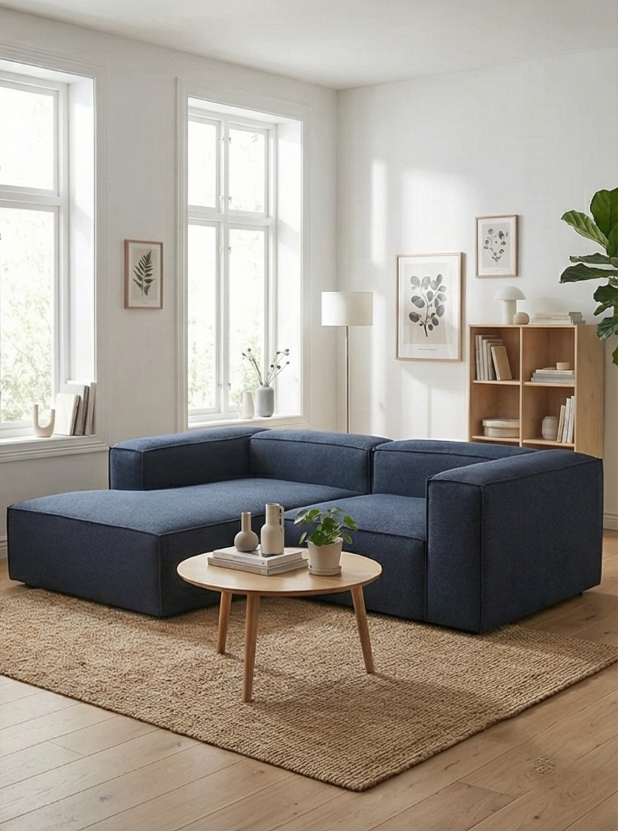Block 2 Seater L shape Sofa