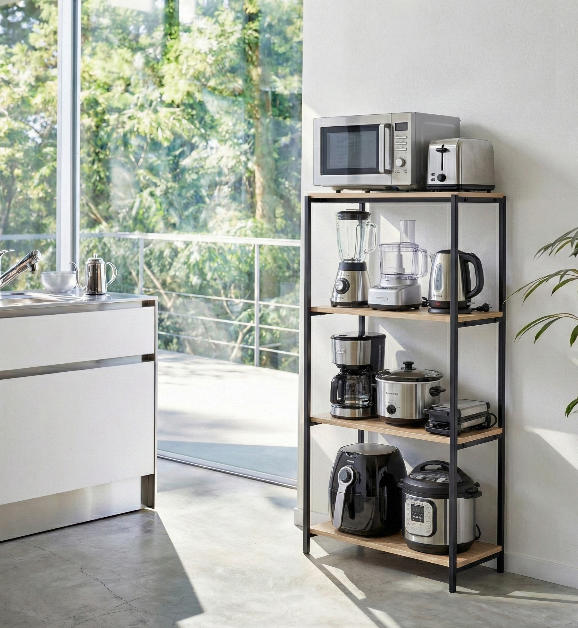 Block 4 Tier Kitchen Rack -BK4-BN