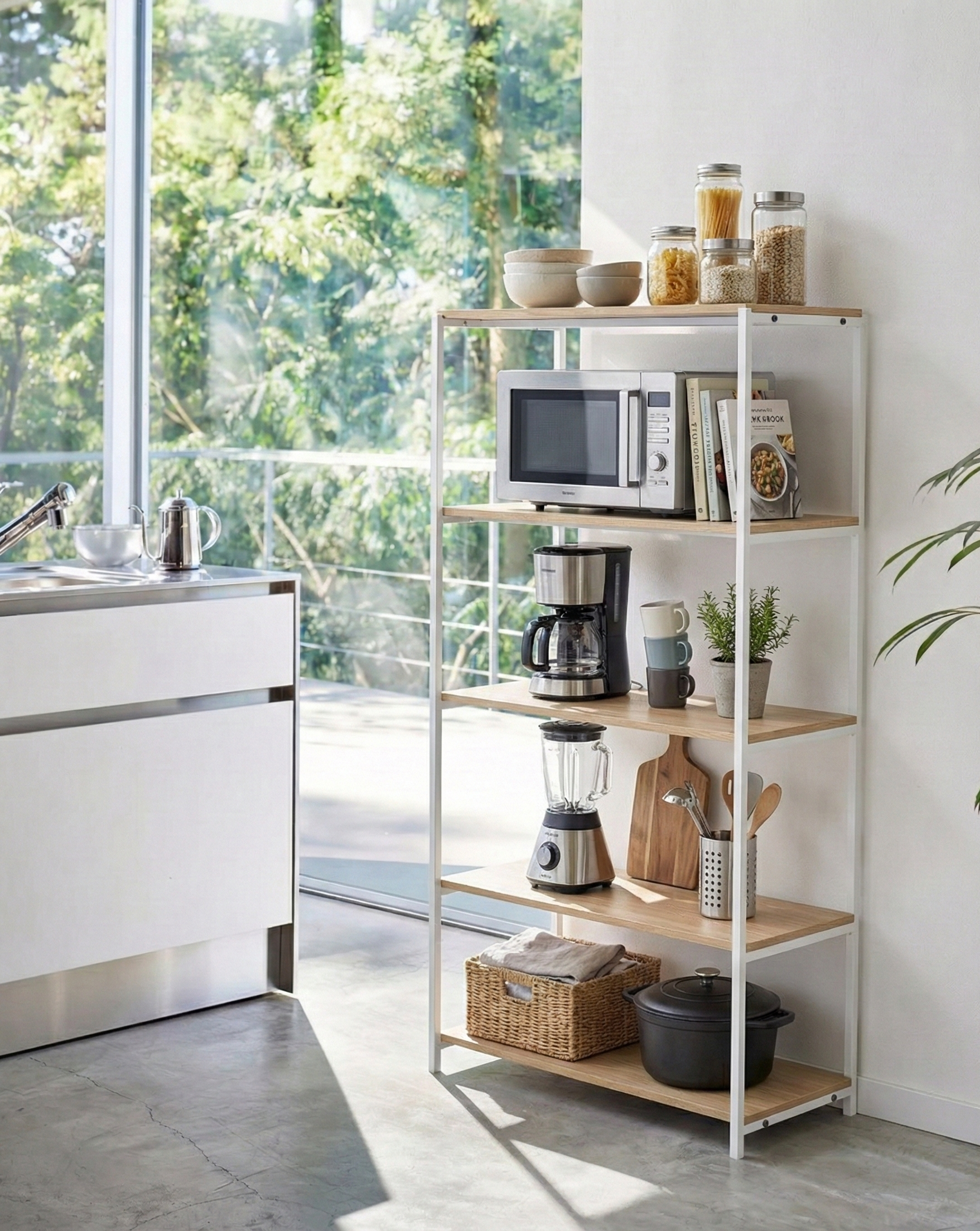 Block 4 Tier Kitchen Rack -BK4-WN