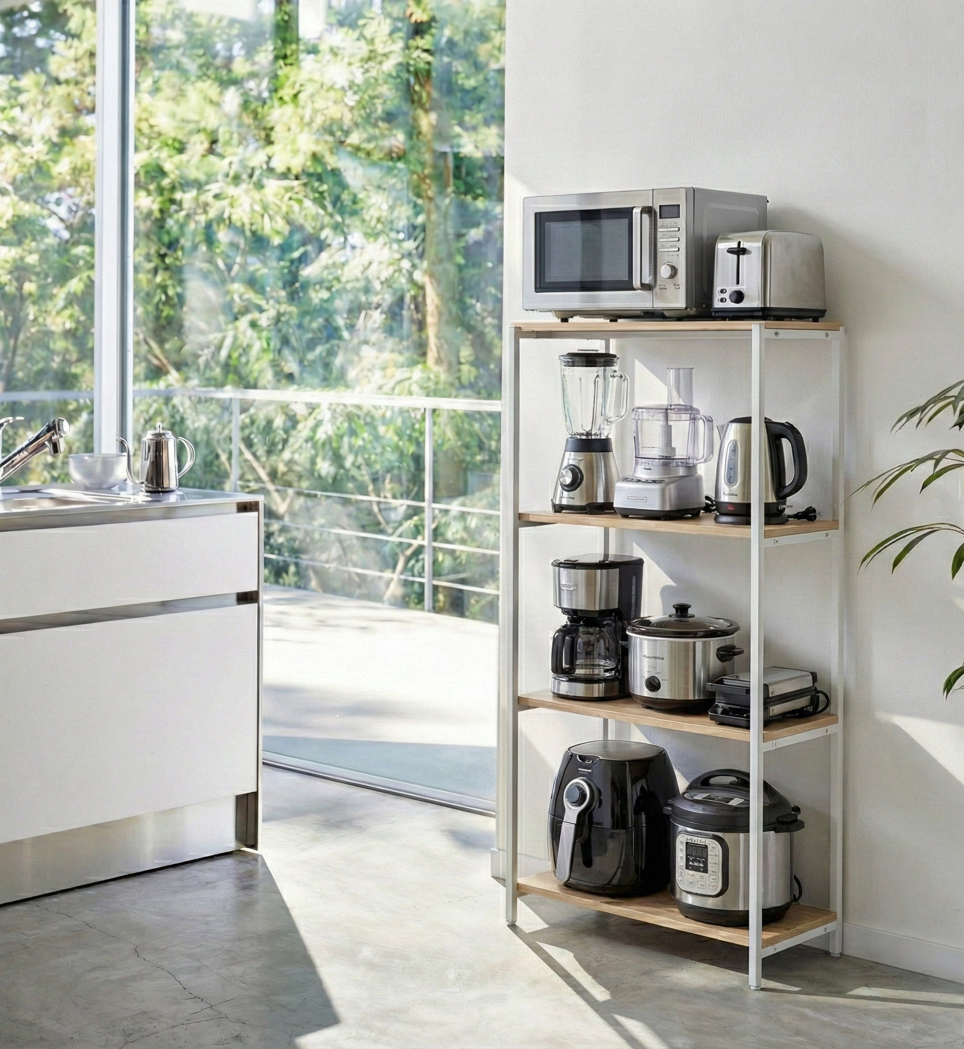 Block 4 Tier Kitchen Rack -BK4-WN