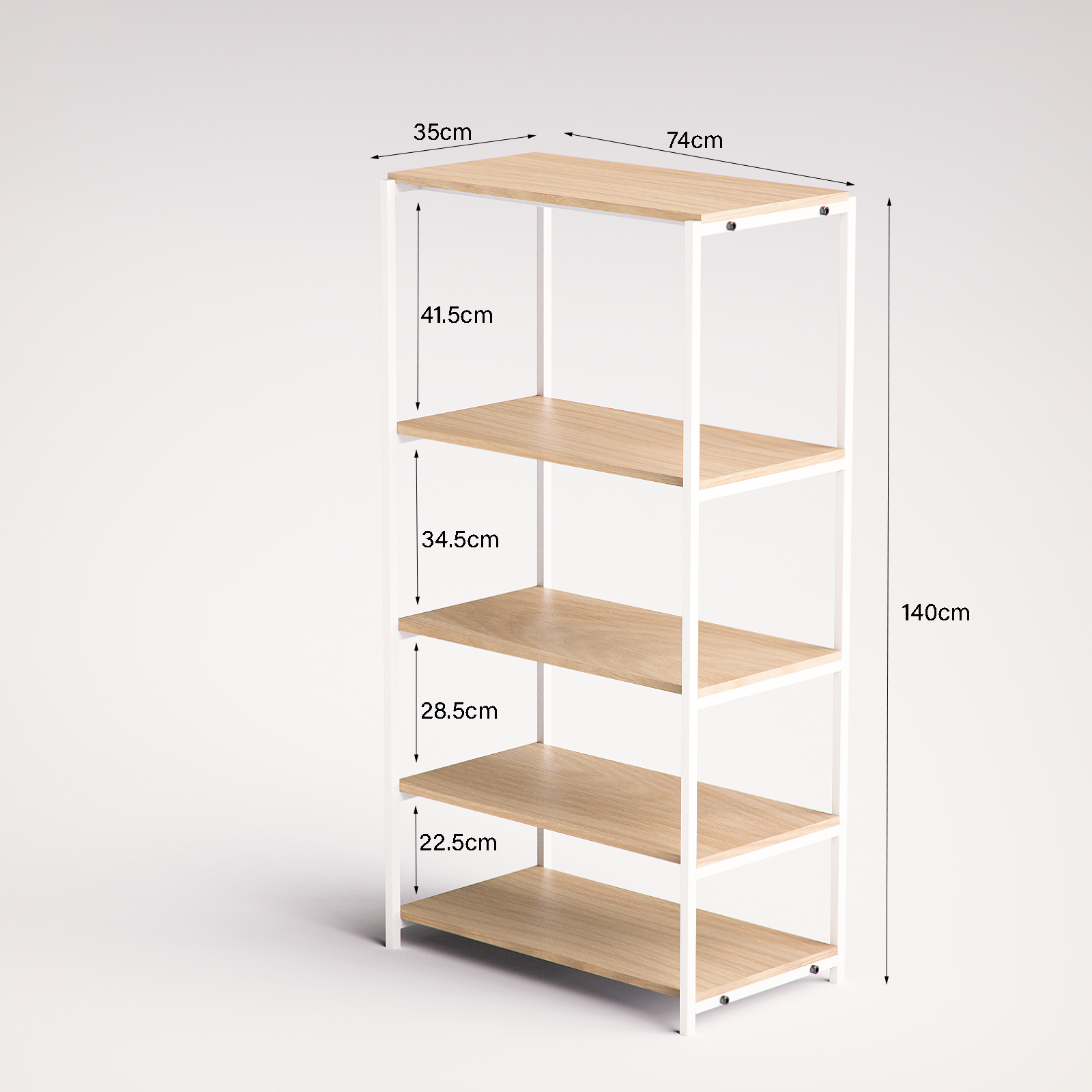 Block 5 Tier Kitchen Rack -BK5-WN