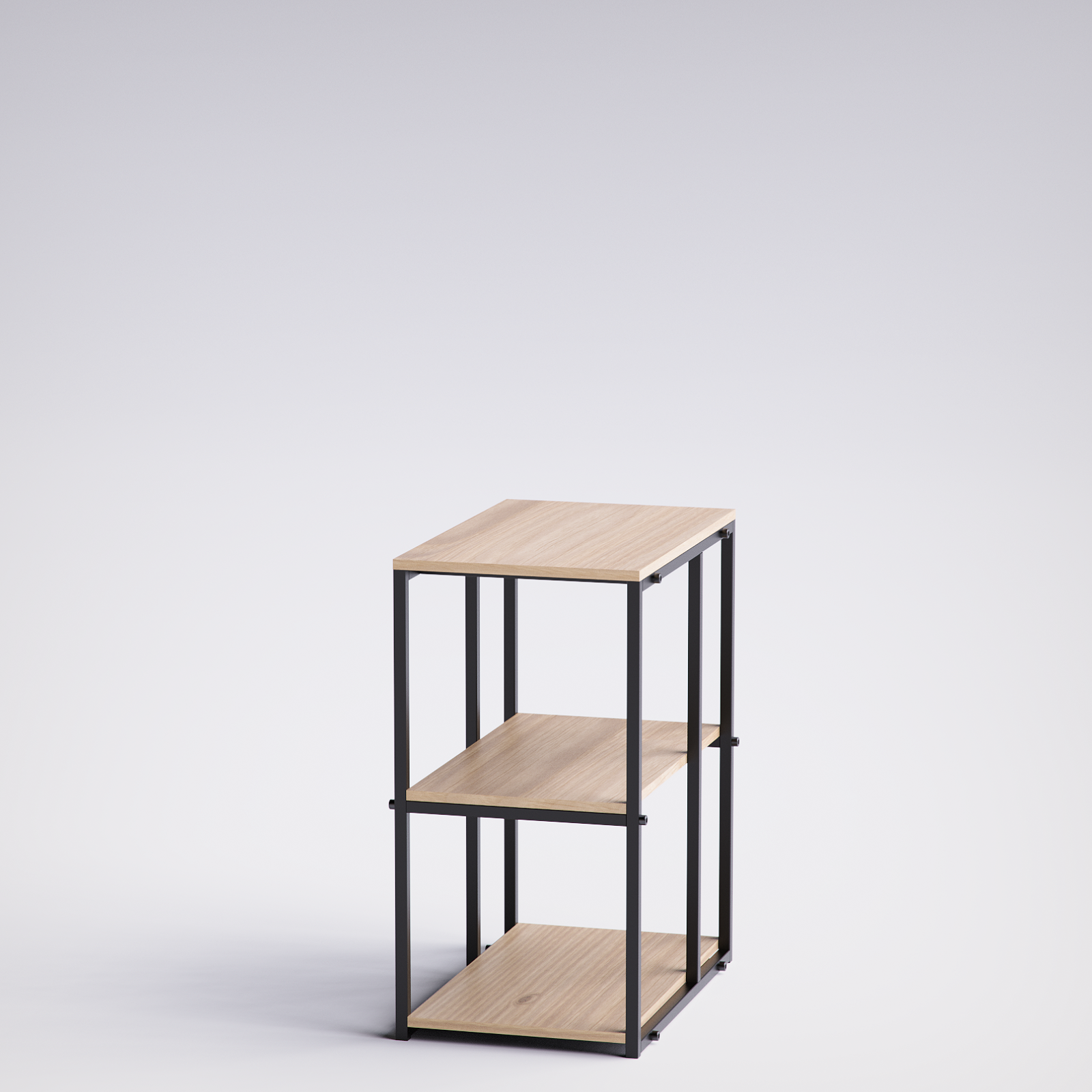 Block Double Desk With Side Shelving -BD9-BN