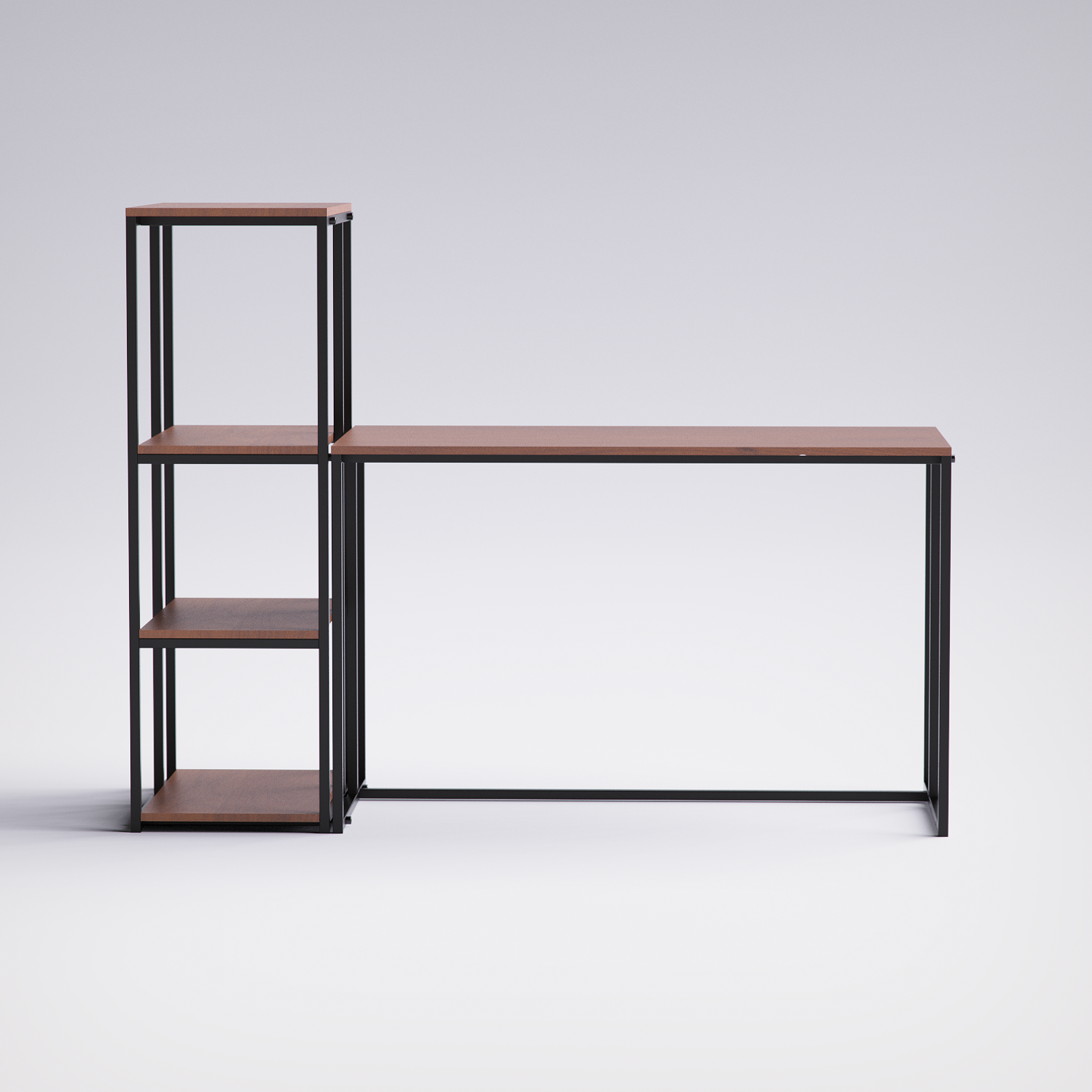 Block Desk  With Side Display -BD6-BB