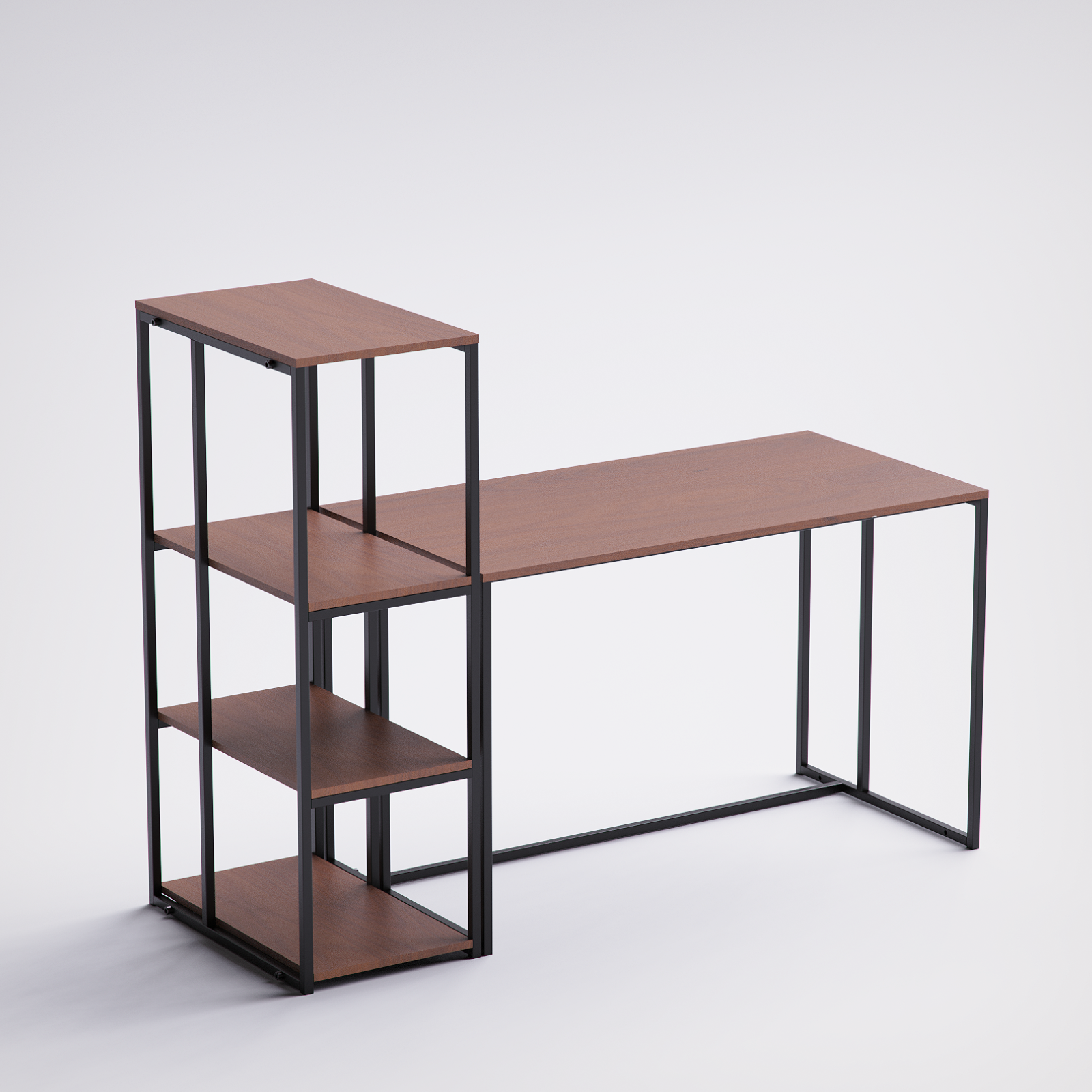 Block Desk  With Side Display -BD6-BB