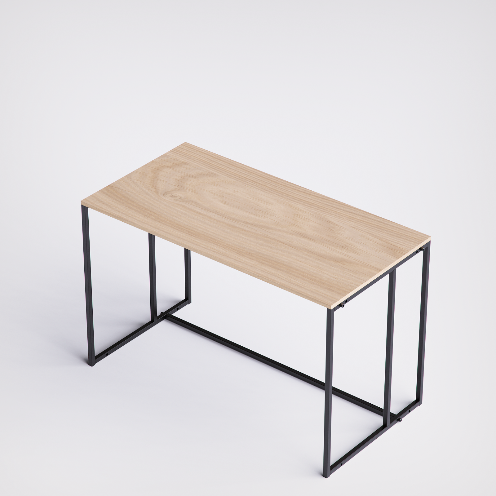 Block Desk  With Side Display -BD6-BN