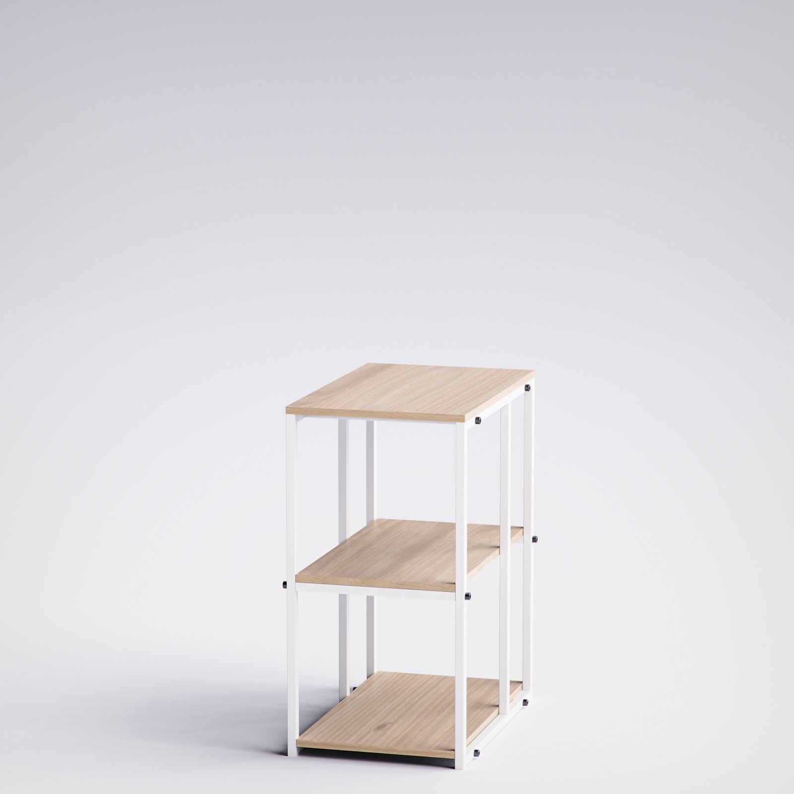 Block Desk  With Side Display & Shelving -BD7-WN