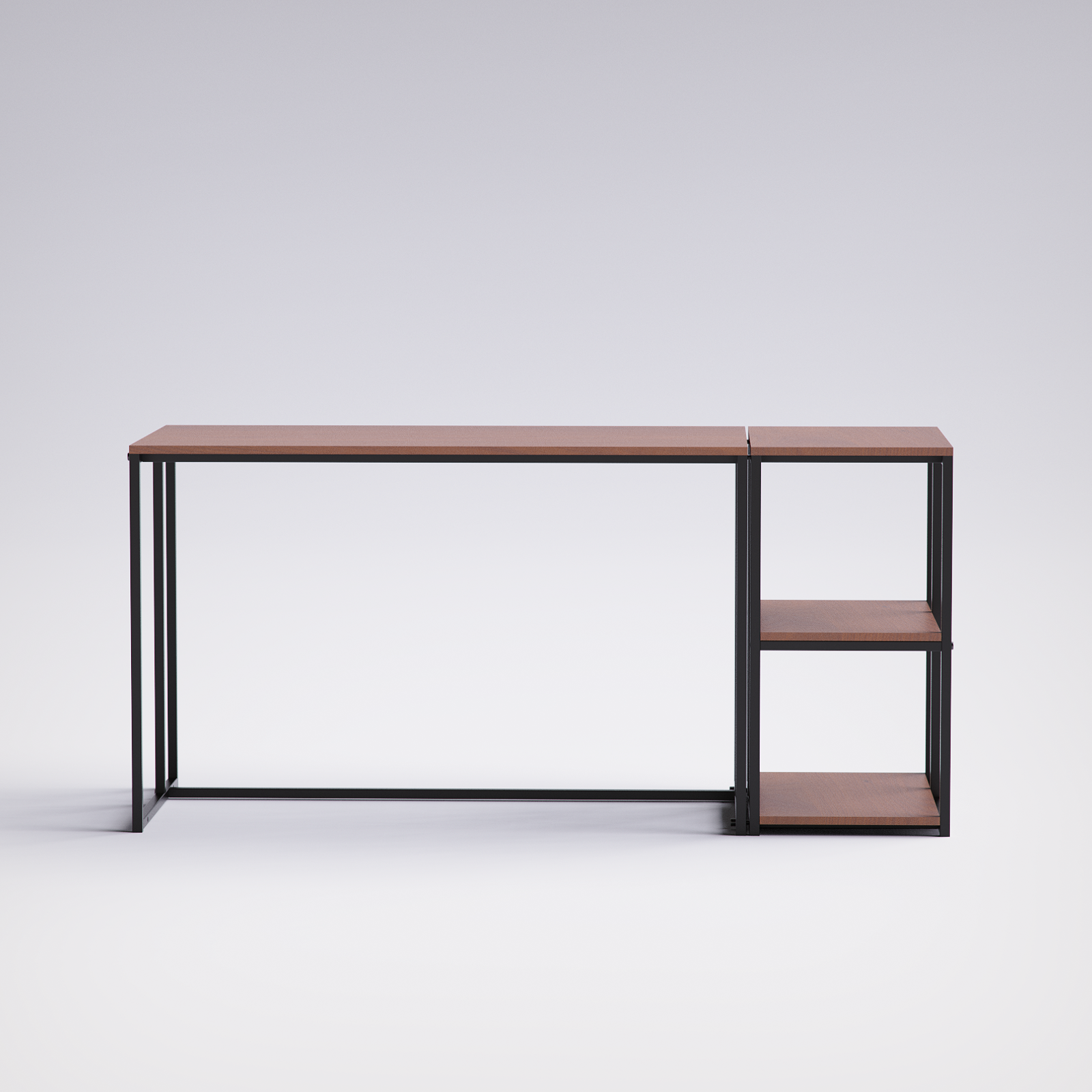 Block Desk  With Side Shelving -BD5-BB