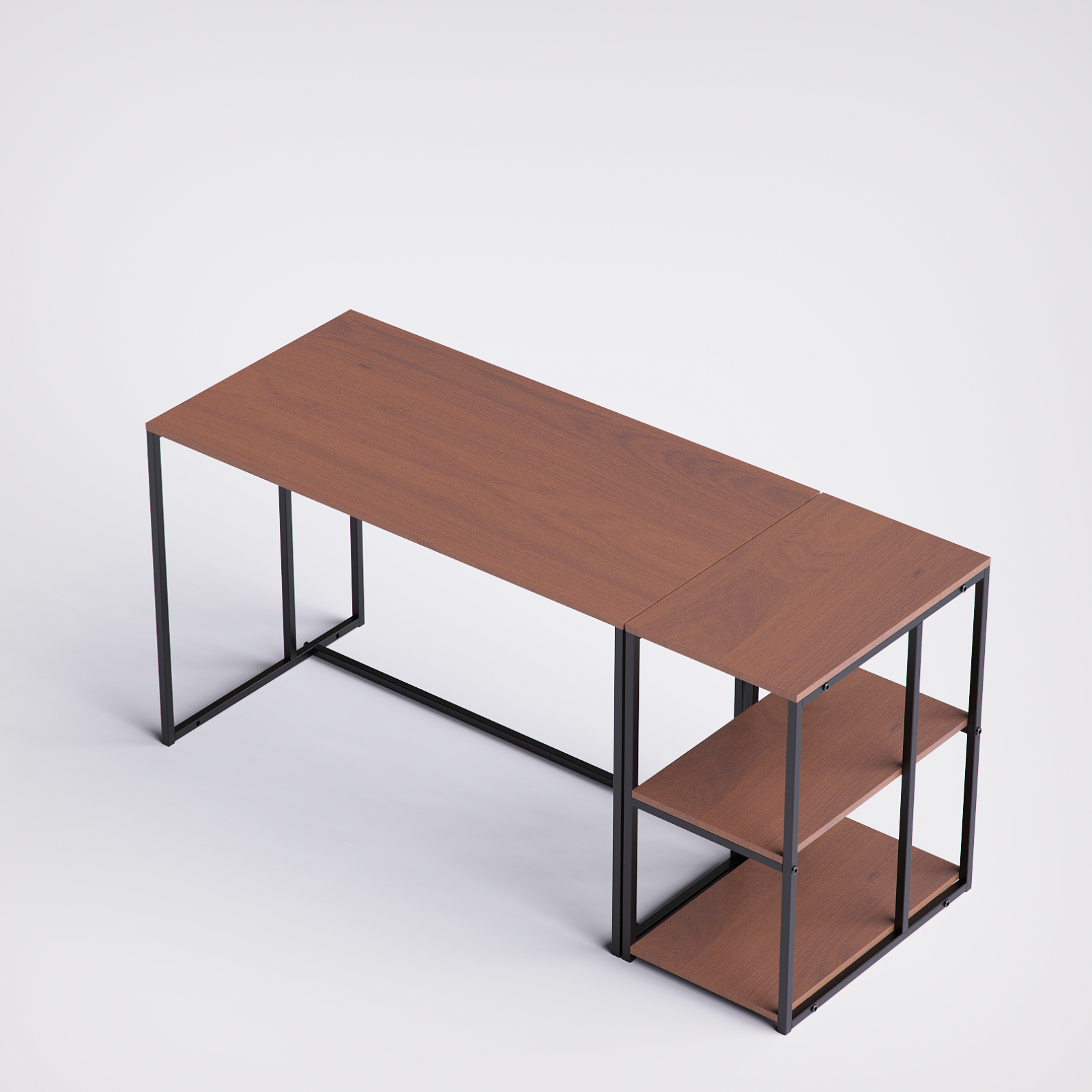 Block Desk  With Side Shelving -BD5-BB