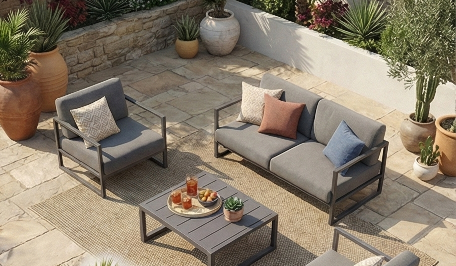 Block Outdoor Set -BOD1- Black & Grey