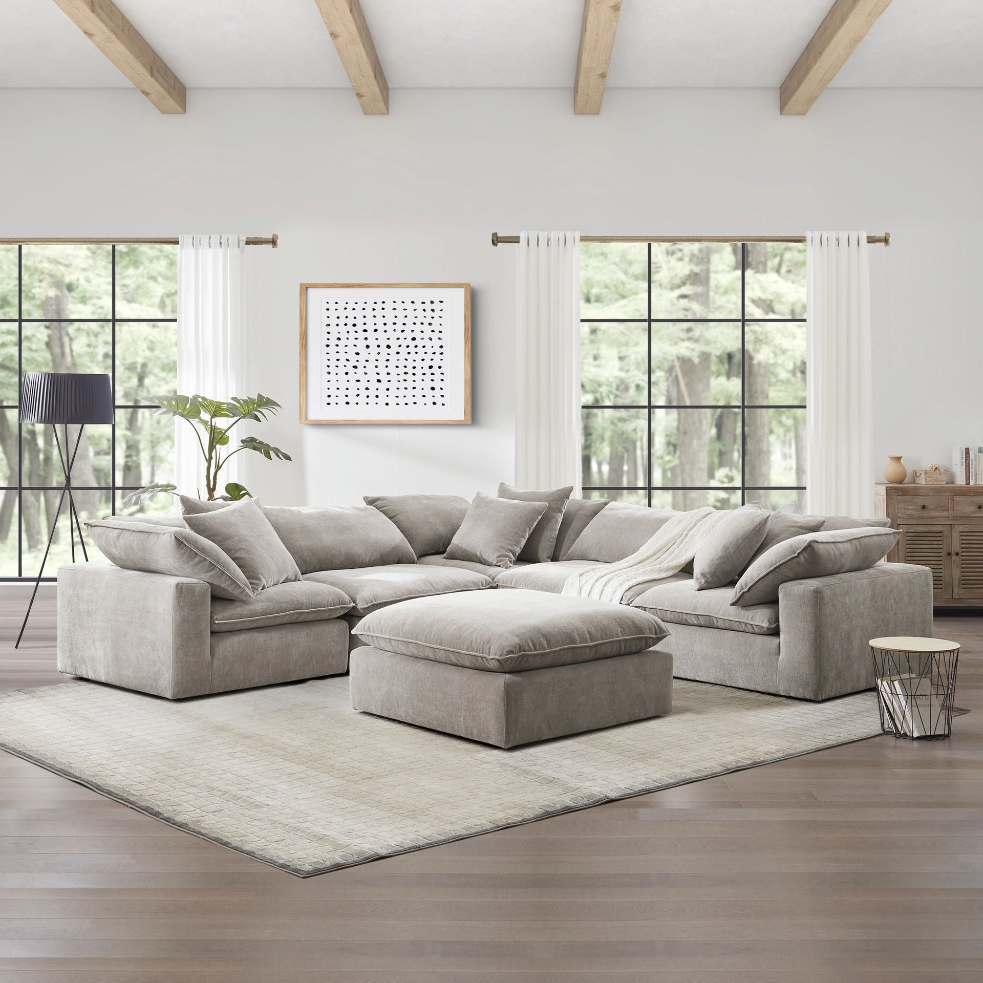 Fold Five Seater with Ottoman