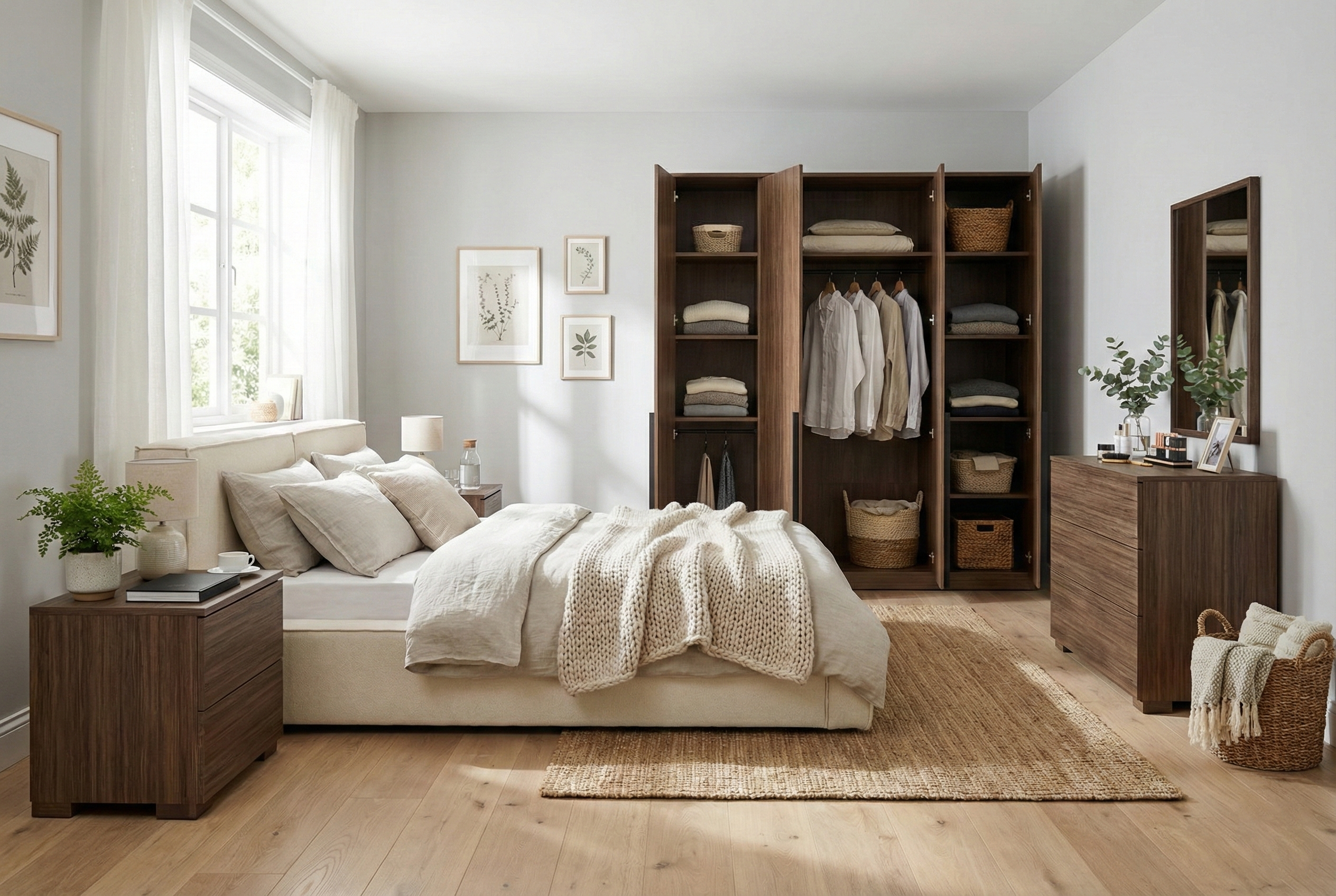 Fold Modern Bedroom Set Bundle Model B BD2-غرفة نوم مودرن