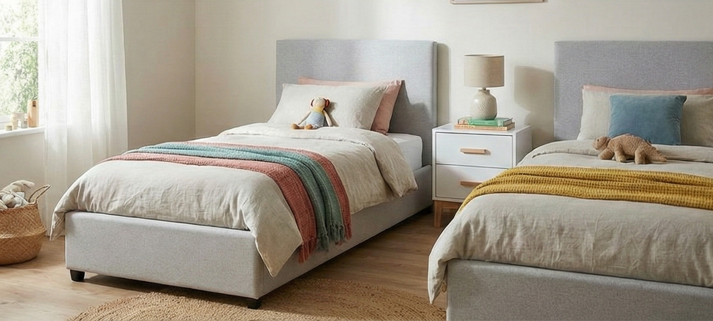 Fold  Double Bed Kids Bedroom KRD3-S-W غرفه نوم اطفال مودرن