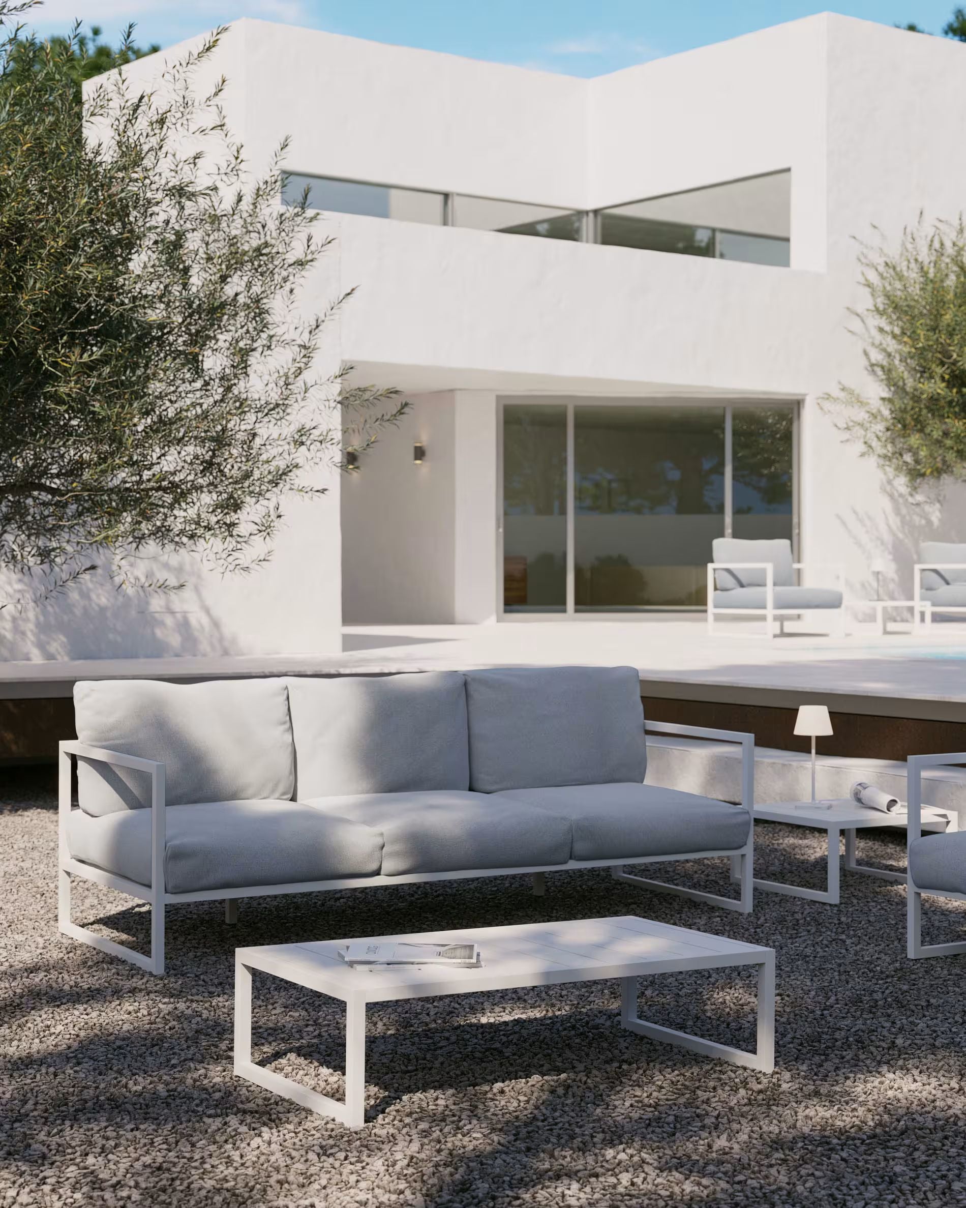 Fold Outdoor Rectangular Table (White)